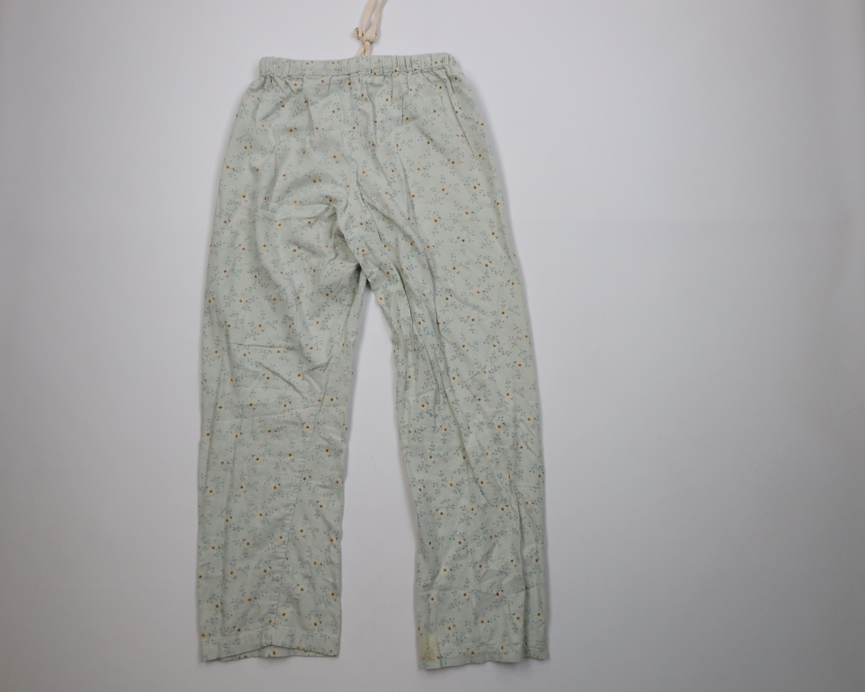 J.Crew Vintage 90s Y2K J Crew Flower Flannel Wide Leg Pajamas Pants Size 27" / US 4 / IT 40 - 8 Thumbnail