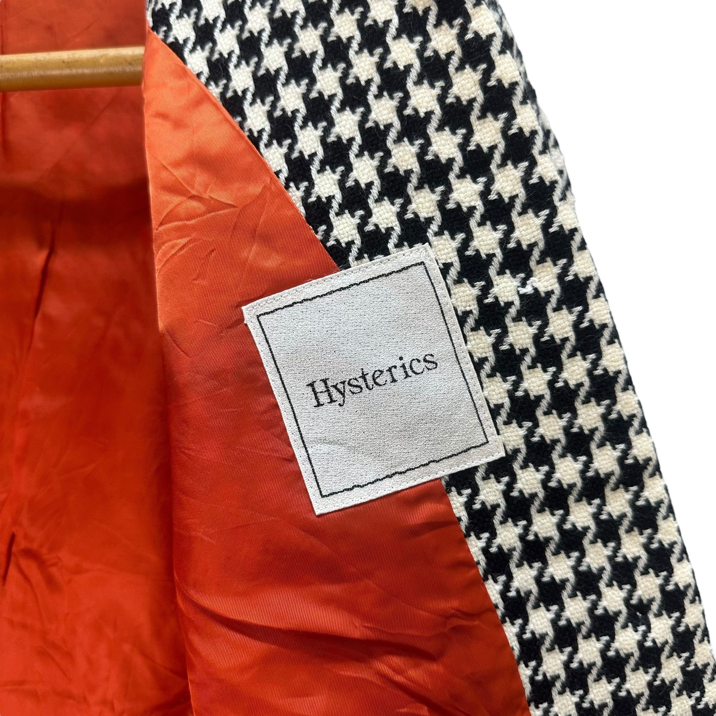 Hysteric Glamour Hysteric Houndstooth Logo Belted Wool Jacket #A27-0624 Size S / US 4 / IT 40 - 7 Thumbnail