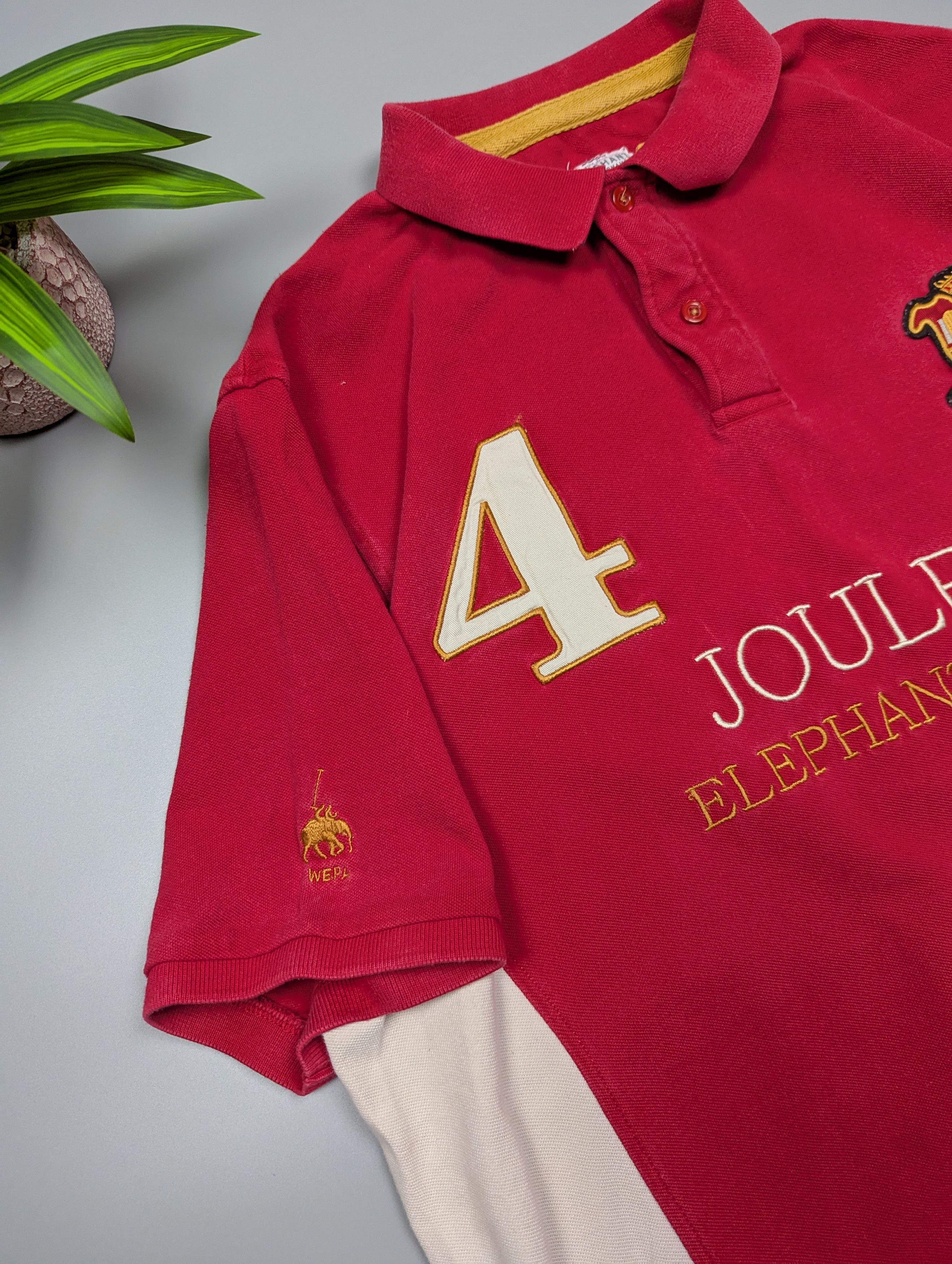 Designer Tom Joule Red Elephant Polo Tournament Cotton Polo Shirt XXL Size US XXL / EU 58 / 5 - 6 Thumbnail