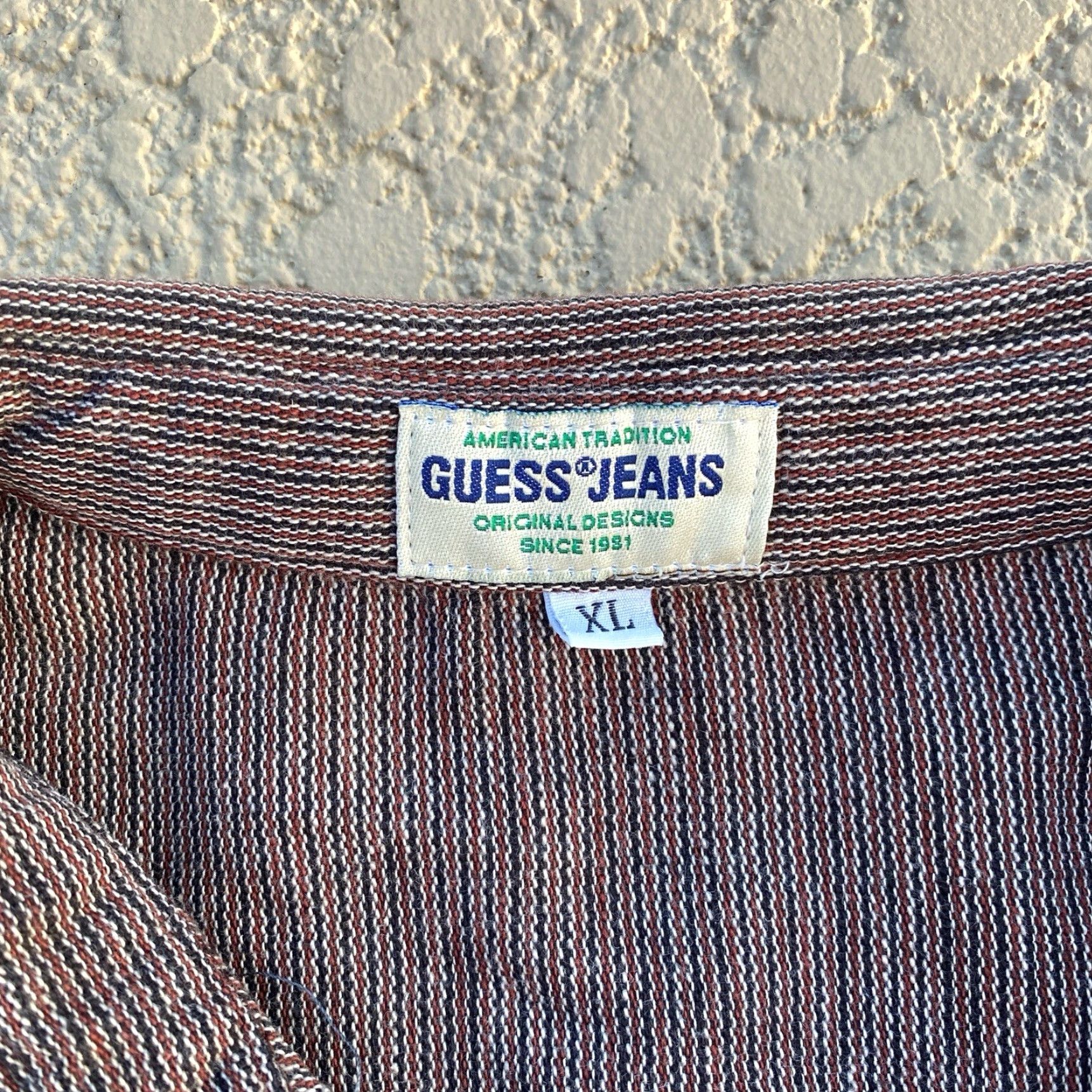 Guess Guess Shirt Mens XL Brown Vintage Retro Y2K Button Up Shirt Size US XL / EU 56 / 4 - 4 Thumbnail