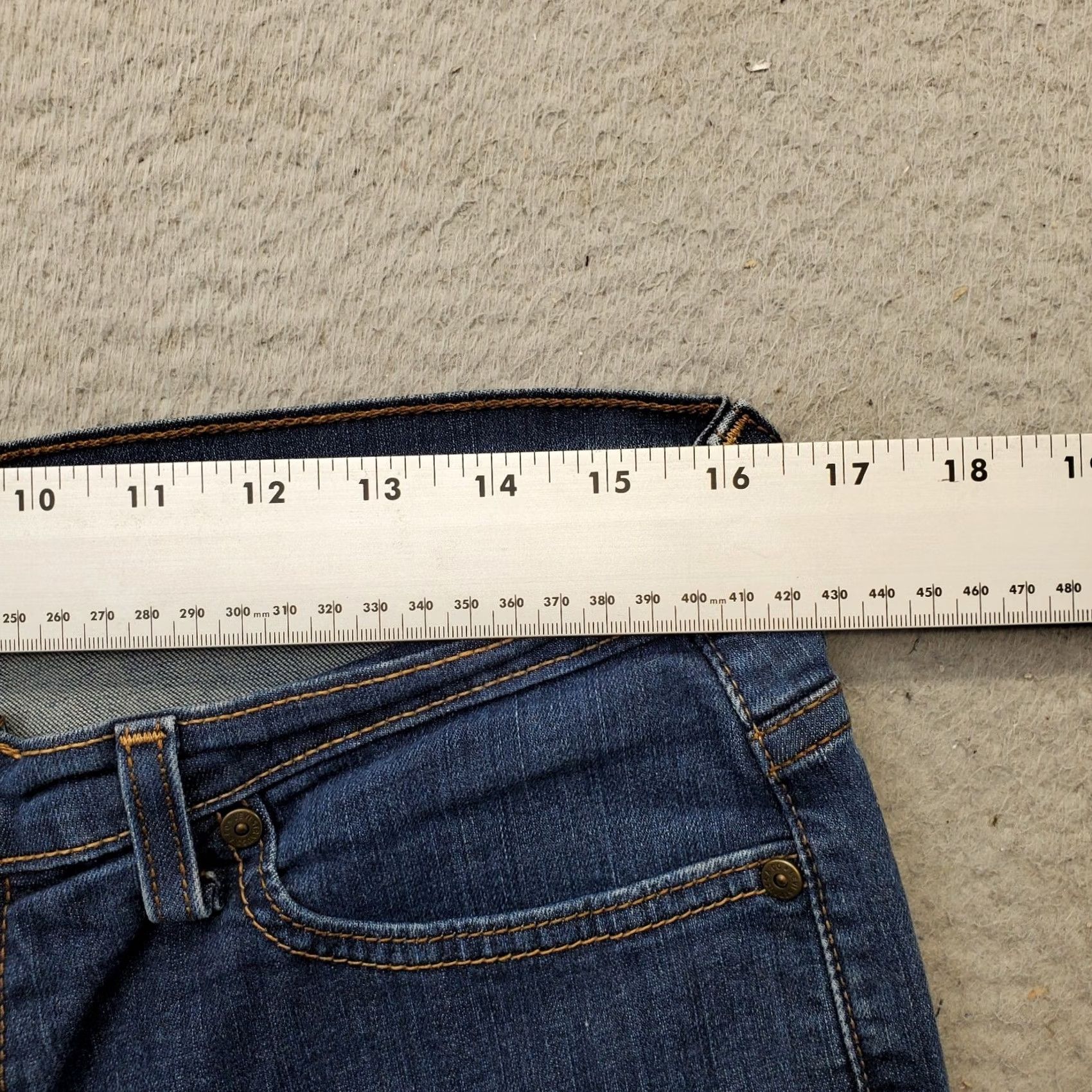 Levi's Levi's Jeans Women's Size 14M Blue 512 Denim Stretch Cotton Comfort Straight Leg Jeans Size 36" / US 14 / IT 50 - 5 Thumbnail