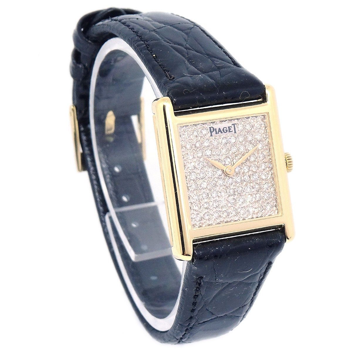 image of Piaget Tradition Manual Wind Watch 18Kyg Diamond 50022 in Black, Women's