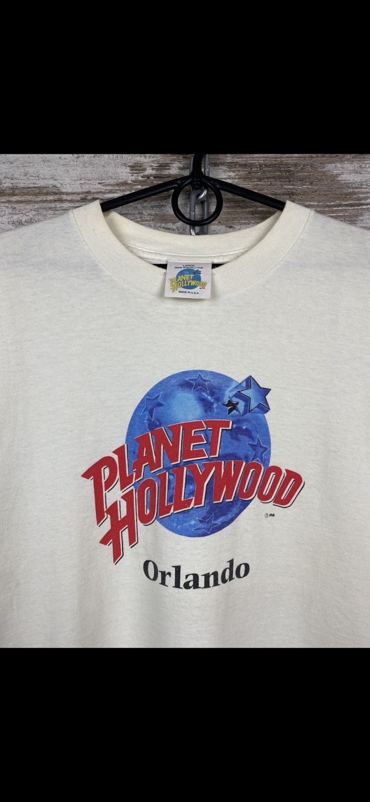 Vintage Mens Vintage Planet Hollywood Orlando USA T Shirt Tee Opium Size US L / EU 52-54 / 3 - 2 Thumbnail