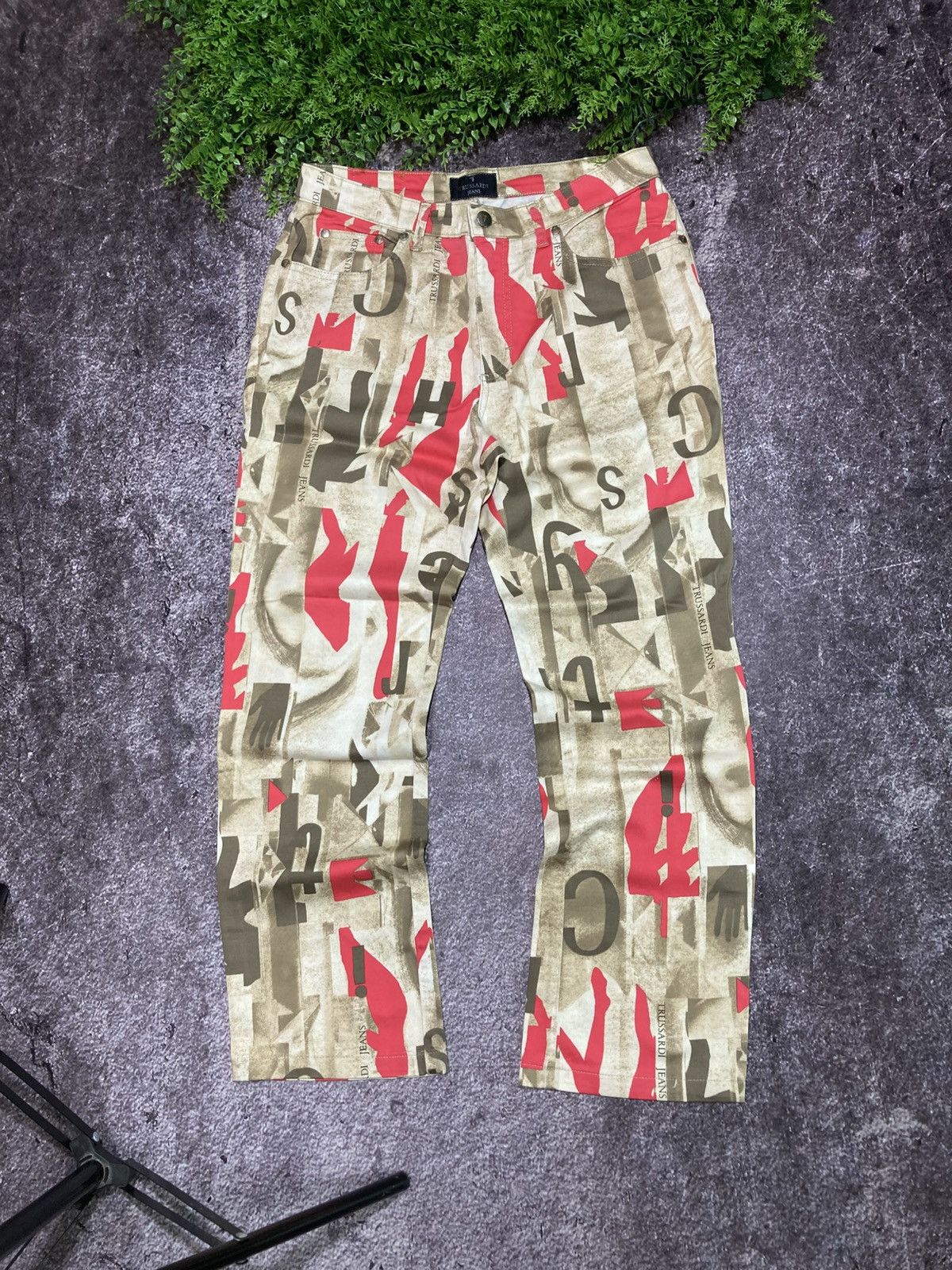 Trussardi Vintage Trussardi Flared Printed Pants Multicolour Women’s Size 32" / US 10 / IT 46 - 1 Thumbnail