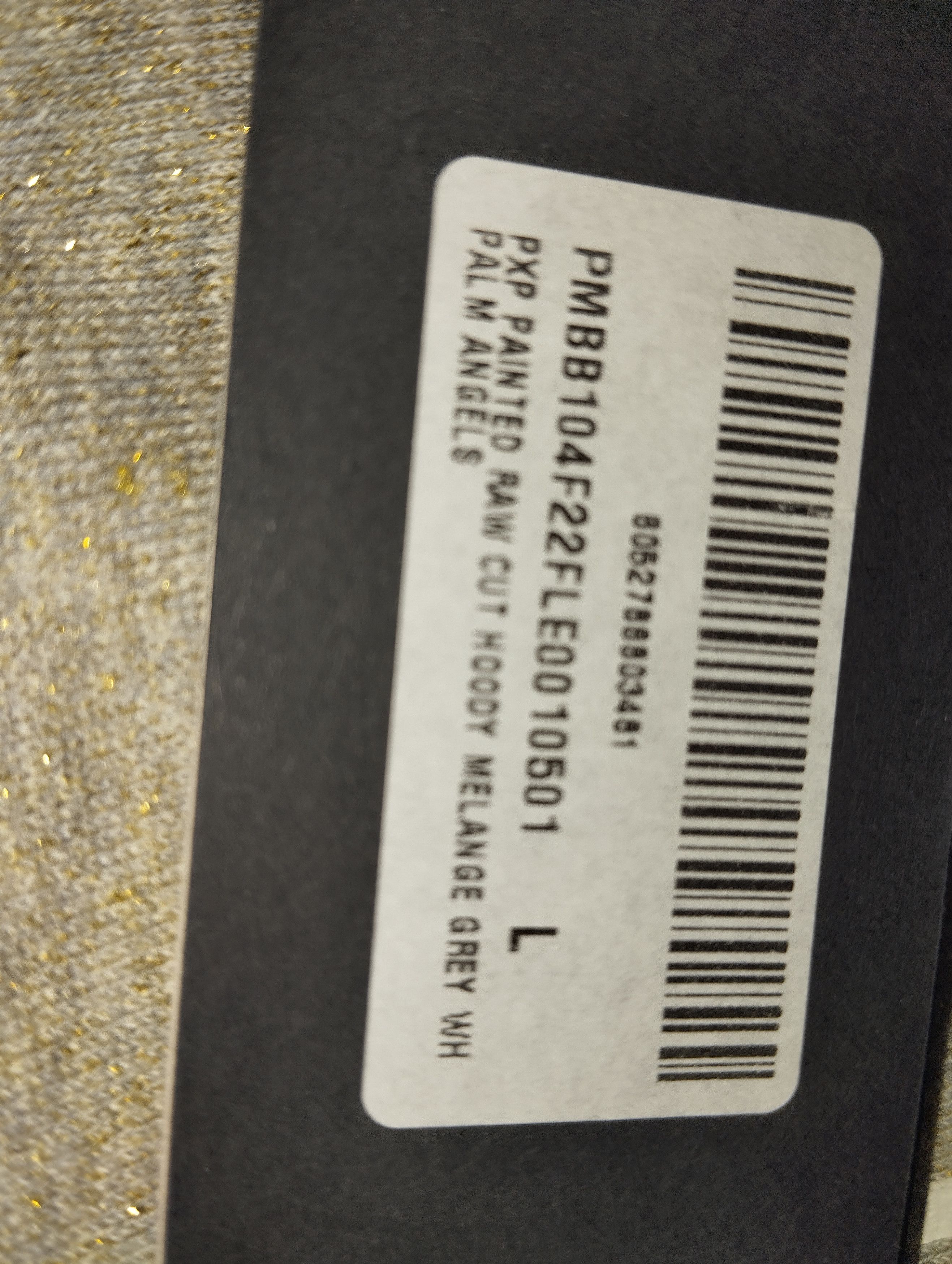 Palm Angels Palm Angels Pxp painted raw cut hoody melange grey WH Size US L / EU 52-54 / 3 - 6 Thumbnail