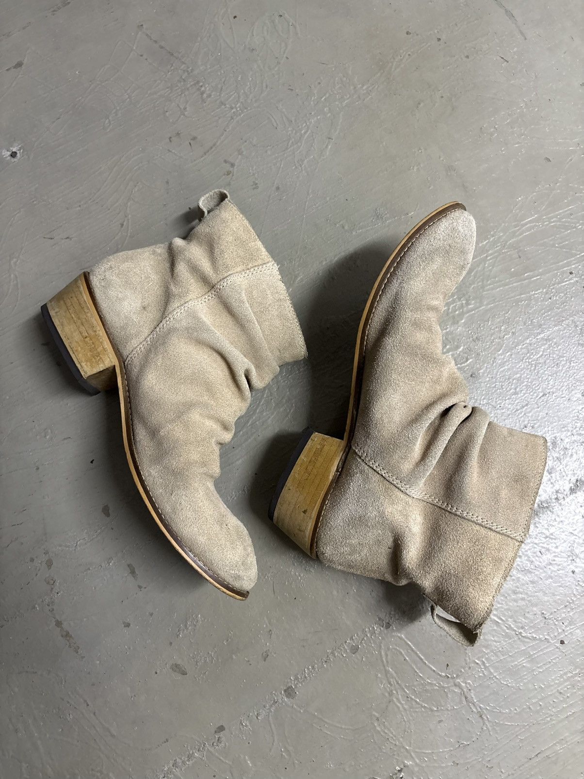 Hedi Slimane Leather Suede Morrison Sharpei Boots Slouch Size US 7.5 / EU 40-41 - 13 Thumbnail