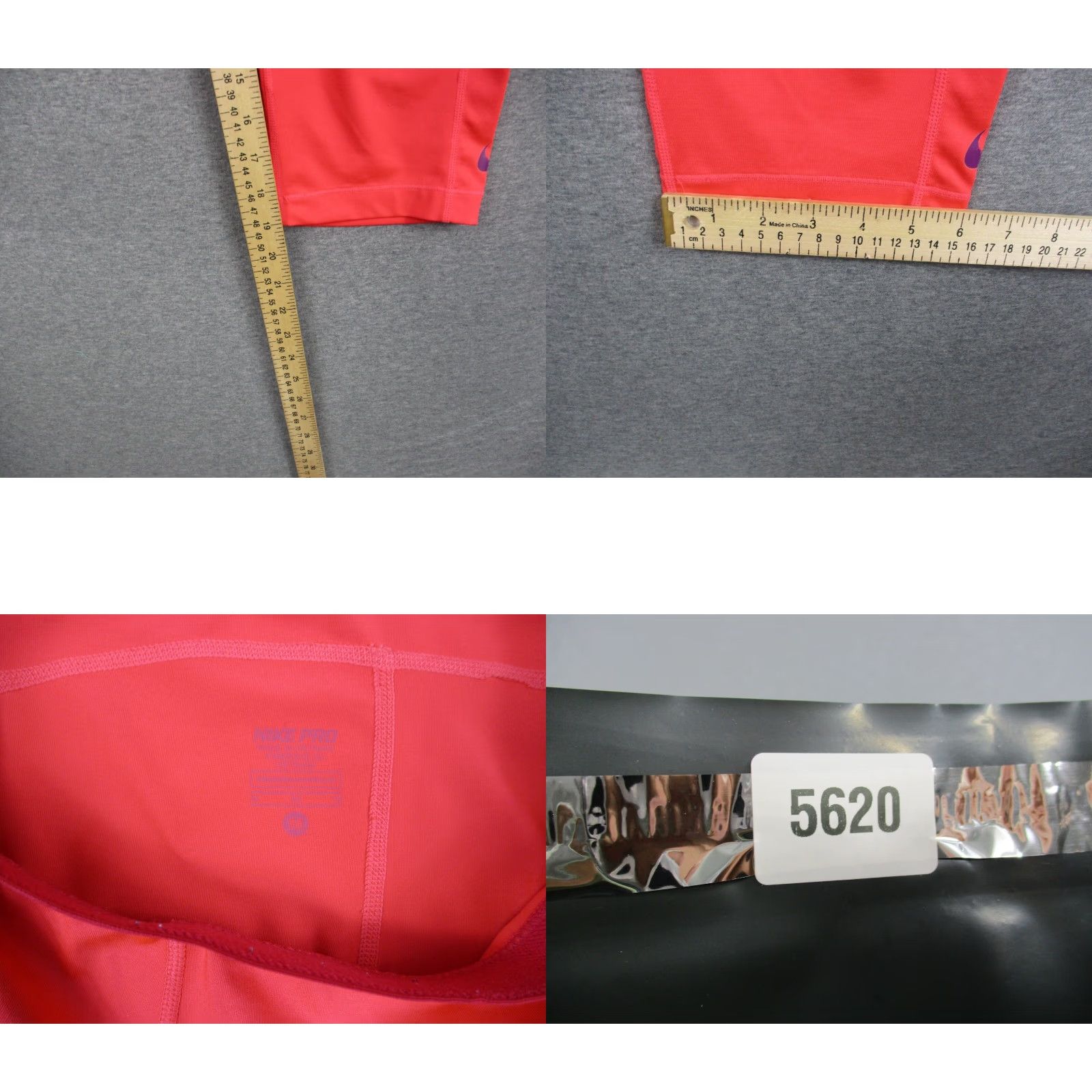 Nike Nike Pro Leggings Women Cropped Pink Neon Stretch Fitted 19 Inseam M Medium Pants Pro Dri-Fit Black? Wait. Size 32" / US 10 / IT 46 - 8 Thumbnail