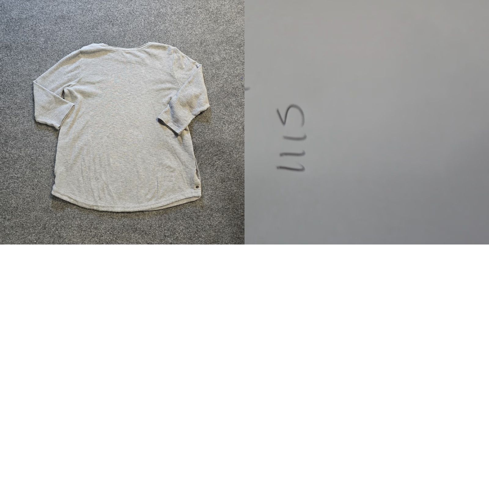 J. Jill J. Jill Top Women L Gray Thermal Textured Side Button 3/4 Sleeve Casual Shirt Size L / US 10 / IT 46 - 8 Thumbnail