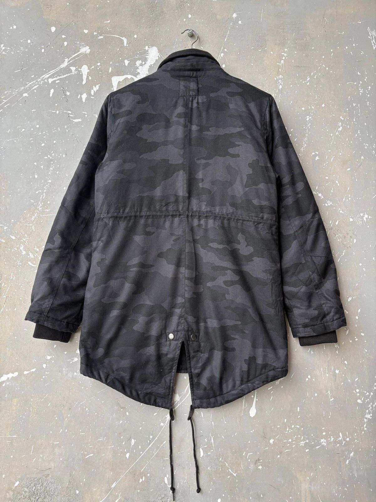 Issey Miyake Tete Homme by Issey Miyake Black Camo Tactical Parka Jacket Size US M / EU 48-50 / 2 - 12 Thumbnail