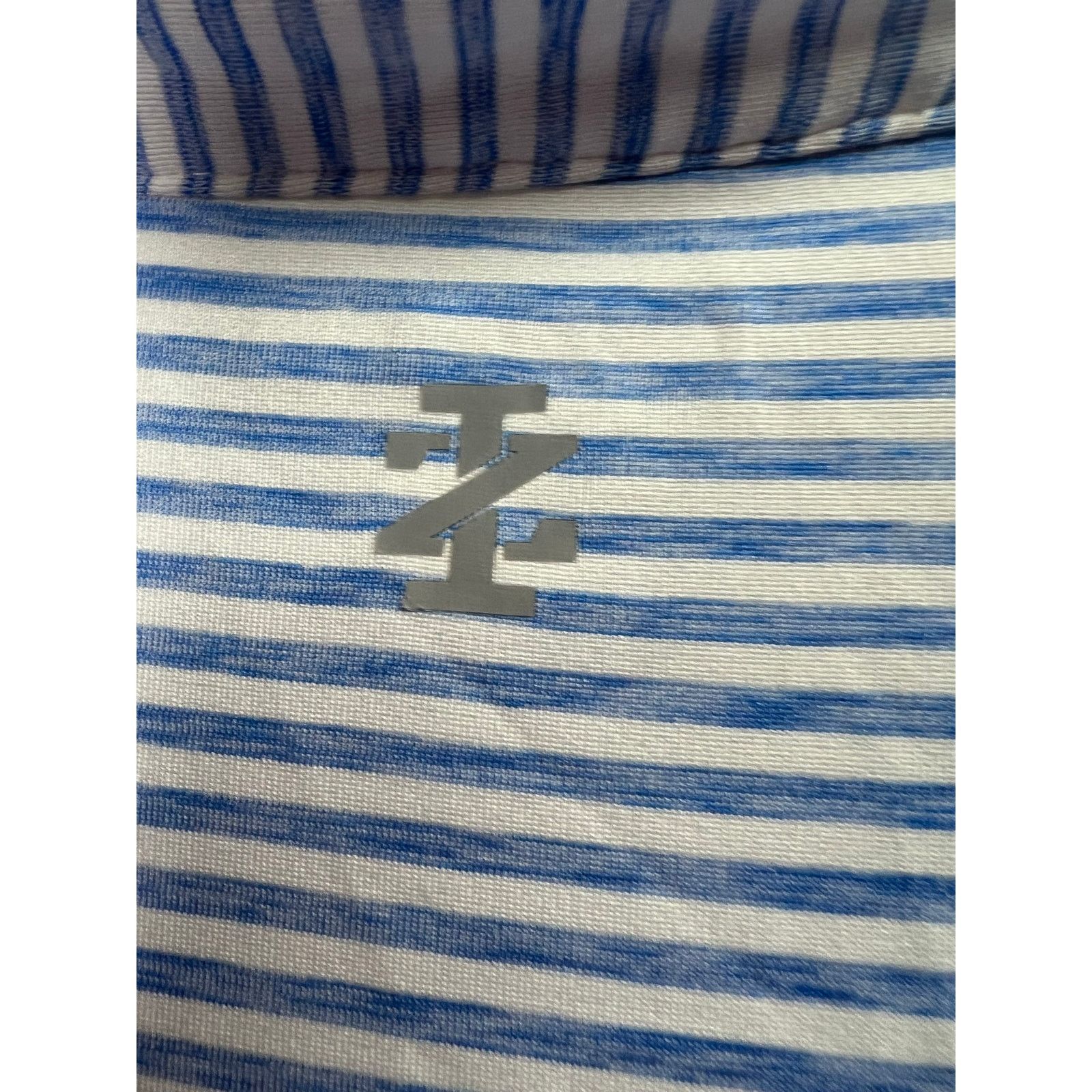 Izod Izod Golf With Stretch Men's Polo Blue White Stripes Large Size US L / EU 52-54 / 3 - 8 Thumbnail