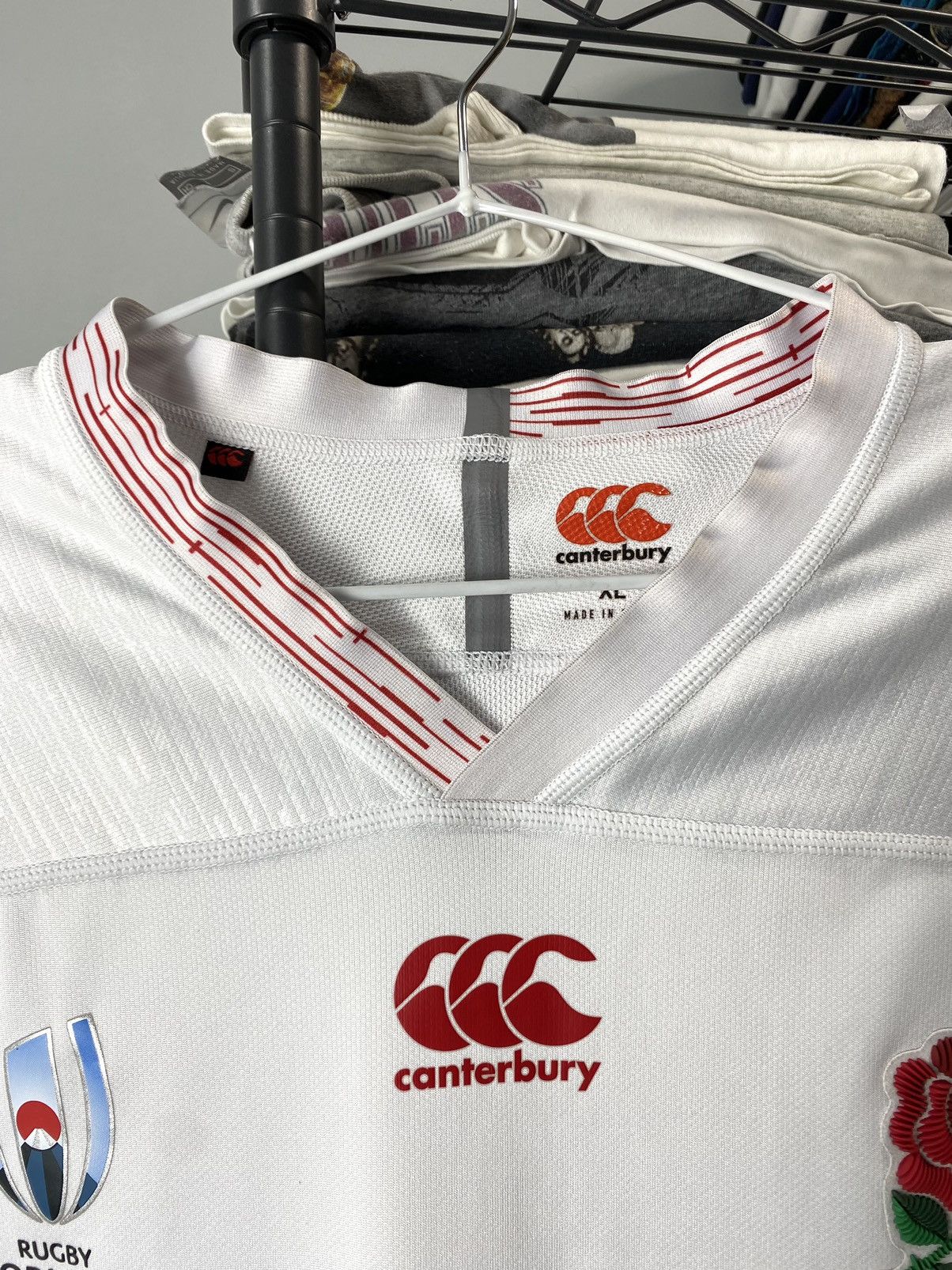 Canterbury of New Zealand Canterbury England Rugby World Cup Japan 2019 Jersey Size US XL / EU 56 / 4 - 5 Thumbnail