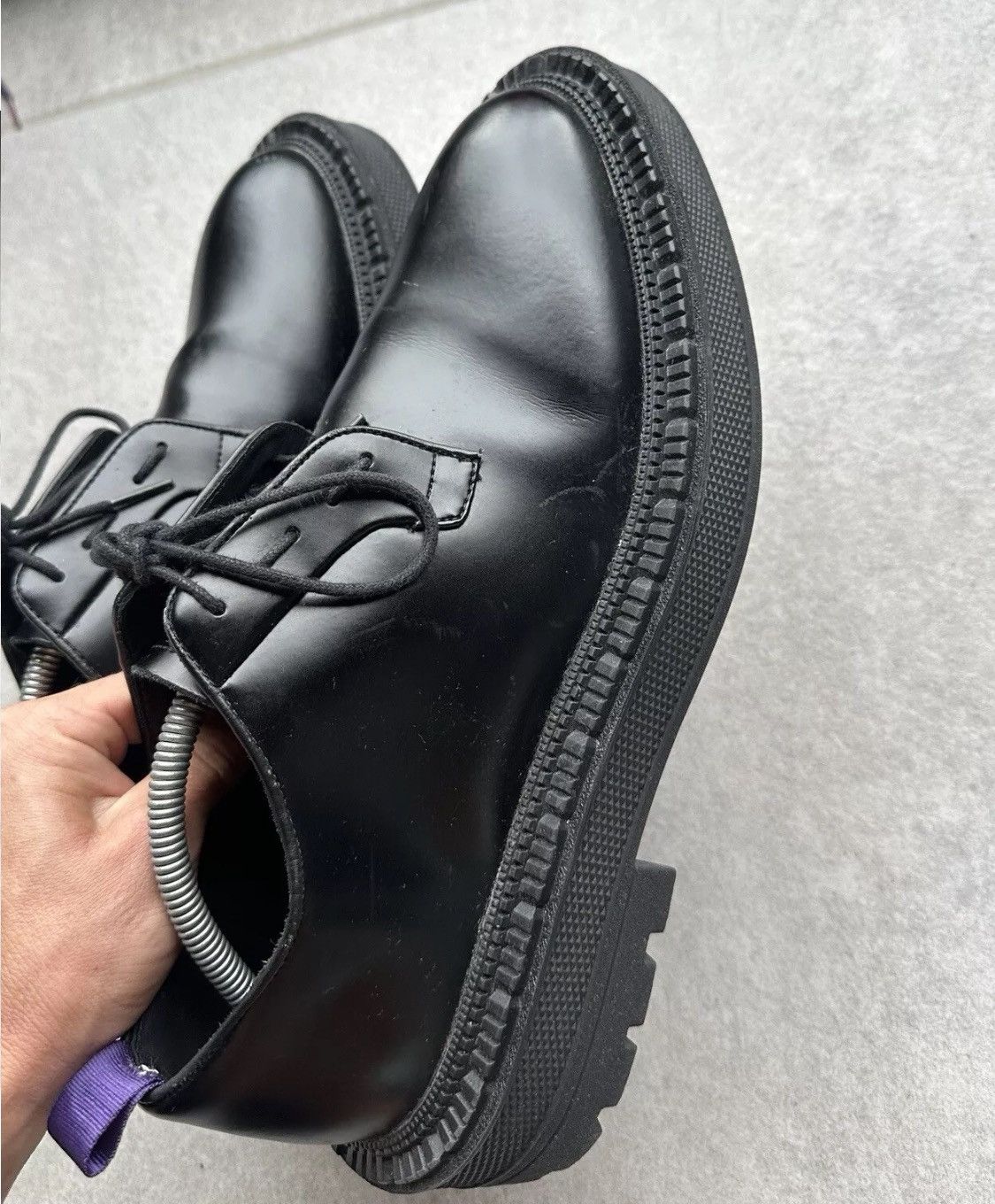 Eytys EYTYS Men's Alexis Derby Shoes Black Leather Chunky Y2K Size US 10 / EU 43 - 11 Thumbnail
