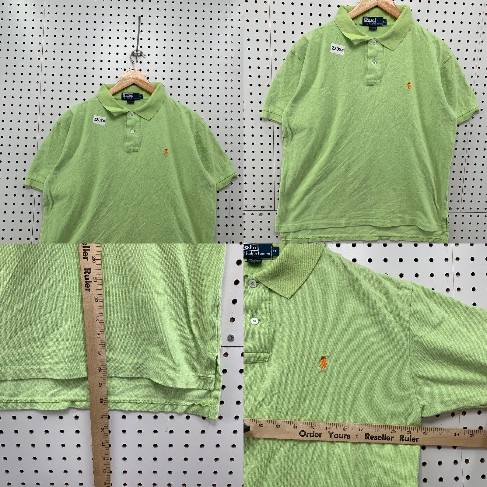 Polo Ralph Lauren Polo Ralph Lauren Polo Shirt Green Orange Pony Fits Mens Large Collared Size US L / EU 52-54 / 3 - 9 Thumbnail