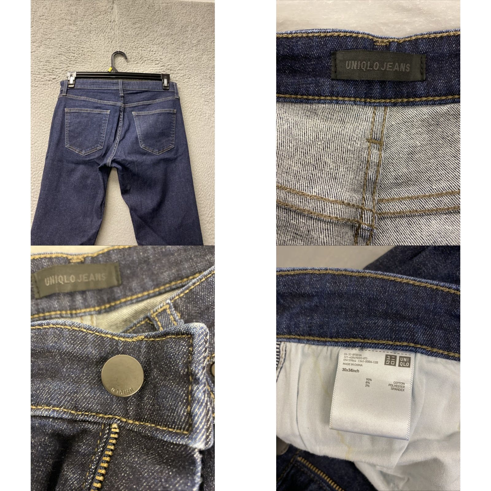 Uniqlo Uniqlo UJ Jeans Mens 30x34 Slim Straight Denim Blue Cotton Blend Mens Size US 30 / EU 46 - 8 Thumbnail
