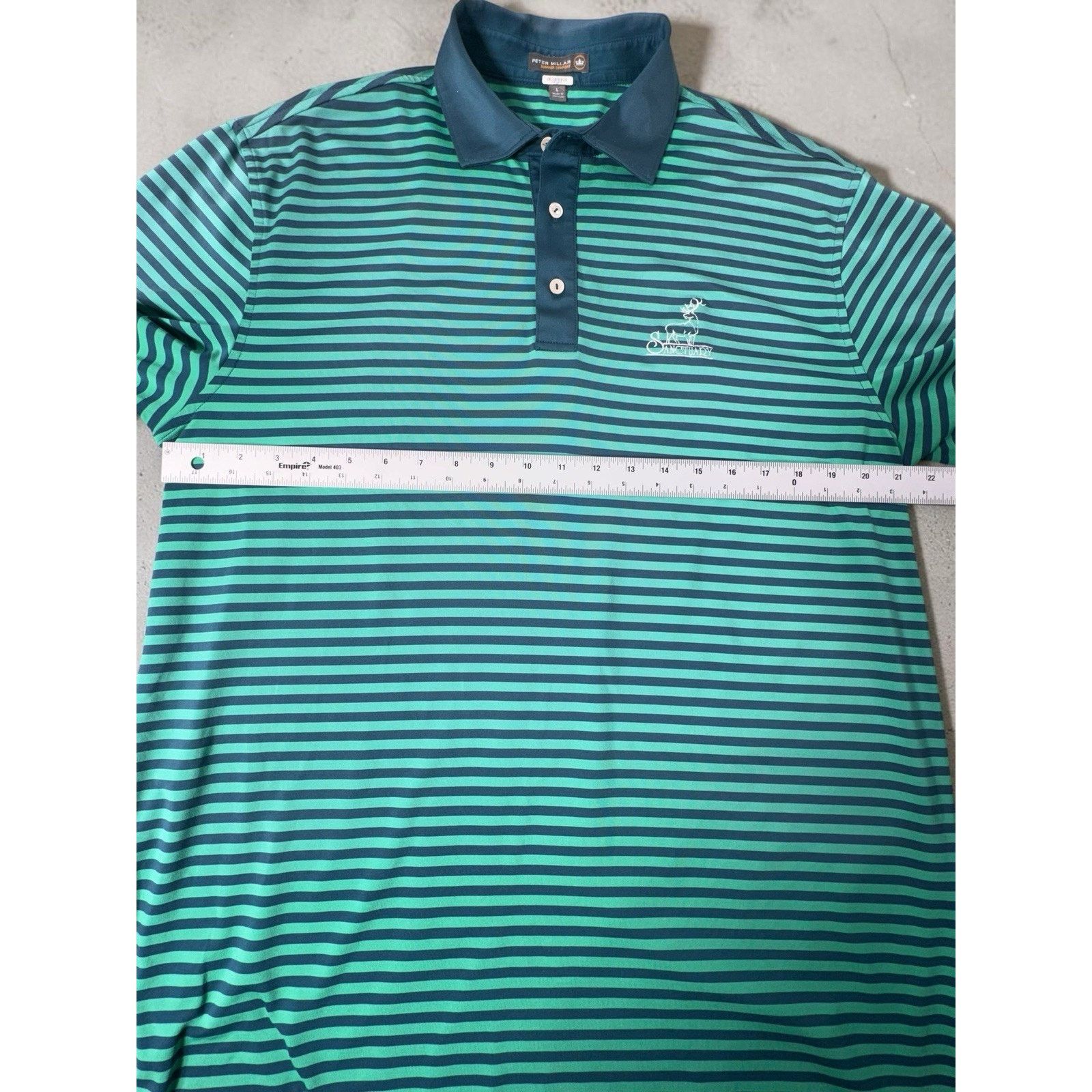 Peter Millar Peter Millar Polo Shirt Mens Large Green Sanctuary Golf Size US L / EU 52-54 / 3 - 2 Thumbnail