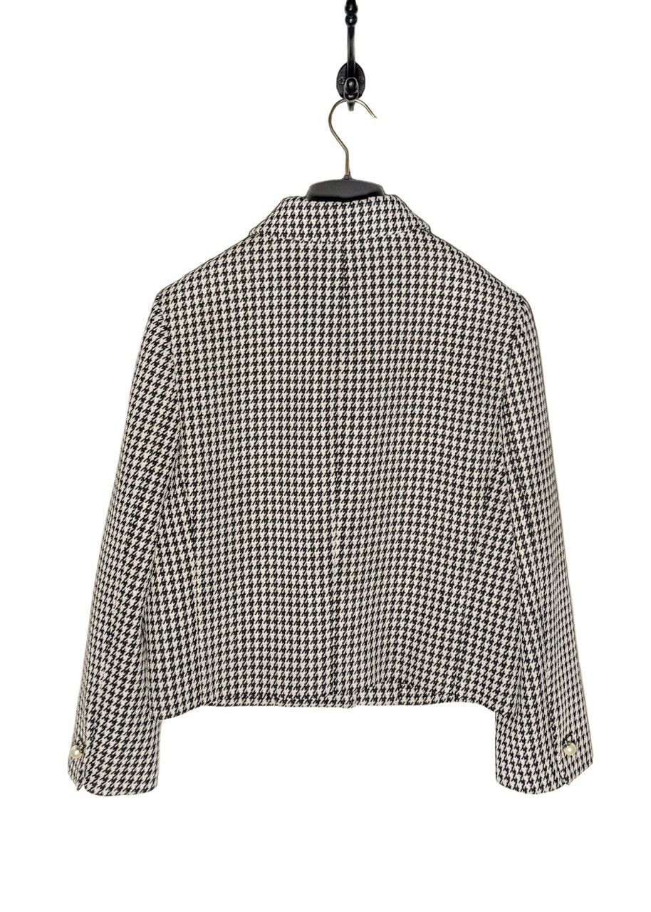 Dior Dior 2023 Black Ivory Houndstooth Pearl Button Jacket Size S / US 4 / IT 40 - 7 Thumbnail