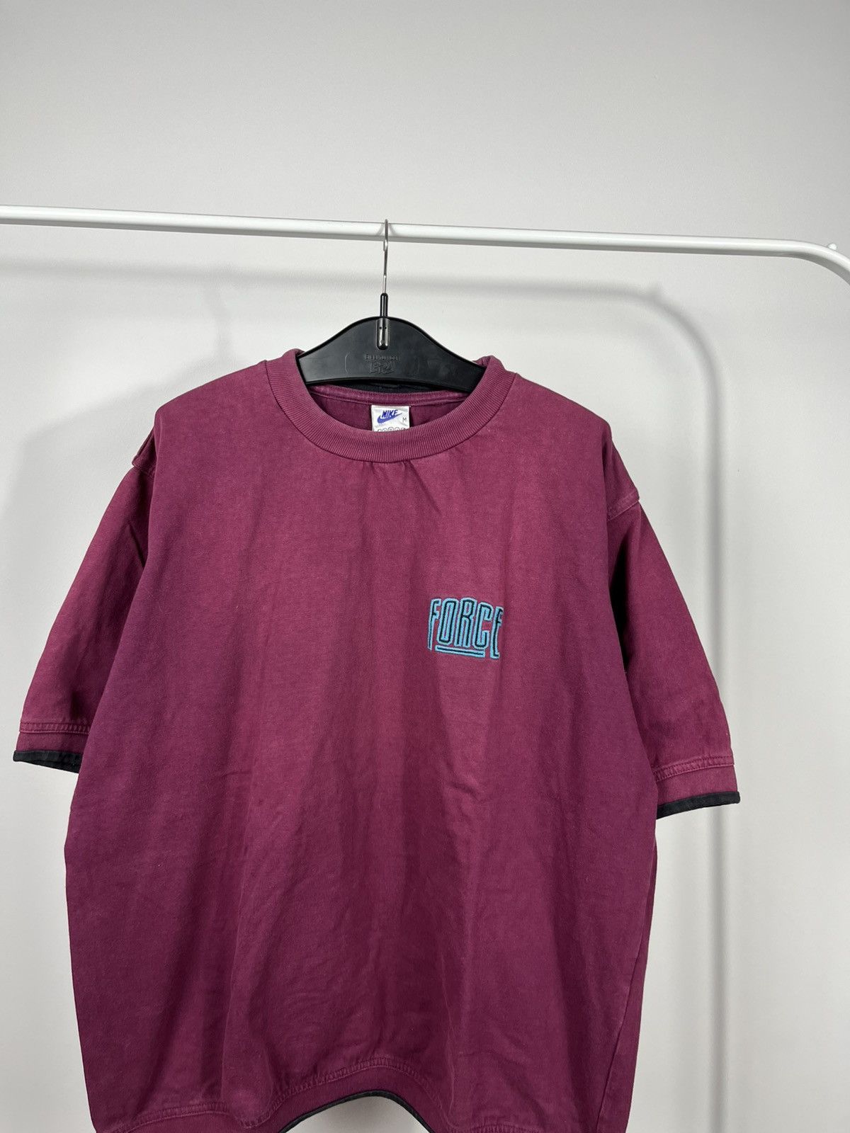 Nike Vintage Nike Force T Shirt Burgundy Logo Crewneck Size US XL / EU 56 / 4 - 2 Thumbnail