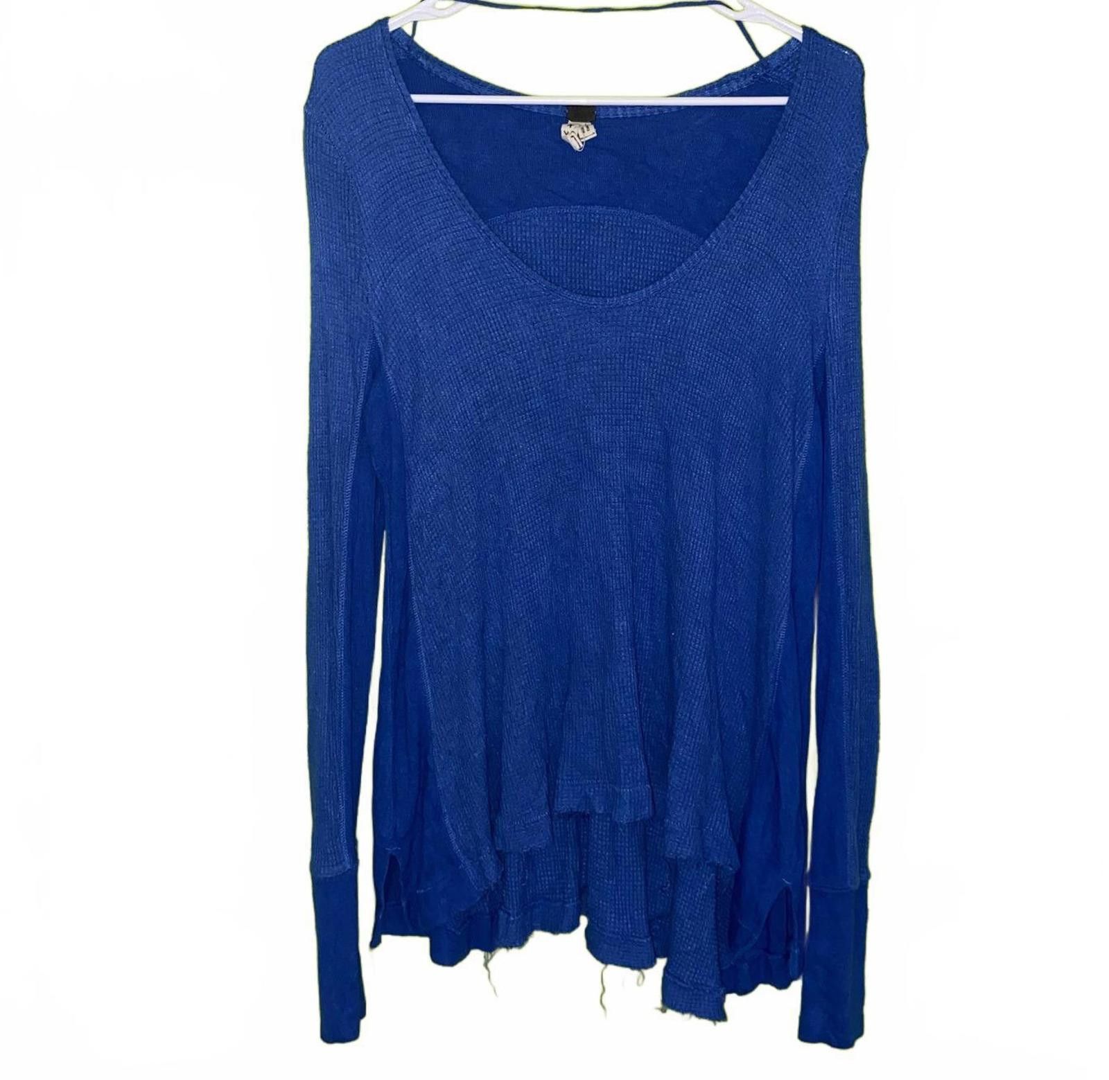 Free People Free People Blue Long Sleeves Top XS Size XS / US 0-2 / IT 36-38 - 1 Thumbnail