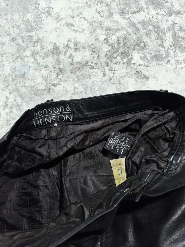 Leather Vtg Moto Biker Rockstar Opium Real Leather Pants Size US 35 - 4 Thumbnail