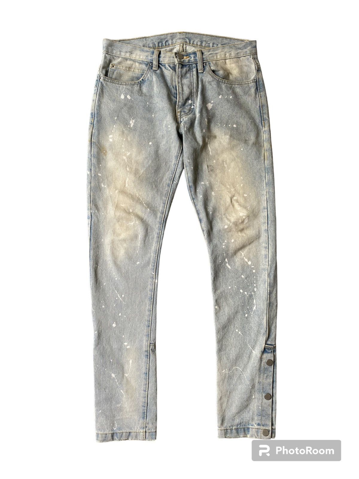 image of If Six Was Nine x Mnml Mnml Light Wash Splatter Design Denim, Men's (Size 29)