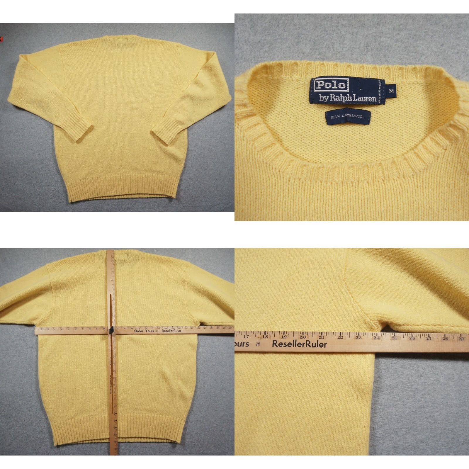 Polo Ralph Lauren VINTAGE Polo Ralph Lauren Sweater Mens M Yellow Knit Wool Oversized Size US M / EU 48-50 / 2 - 8 Thumbnail