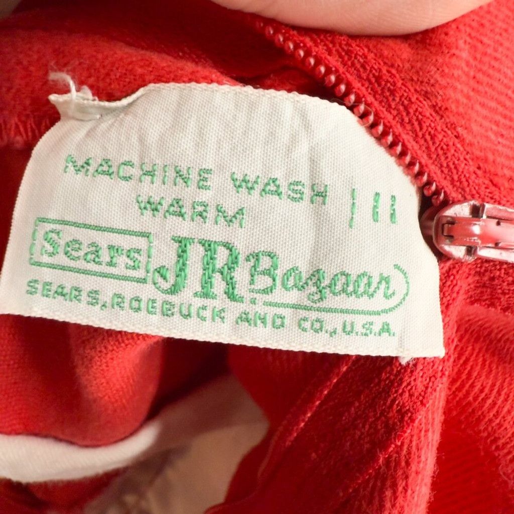 Sears VINTAGE Sailor Nautical Red Flare Denim Pleated Pant Size 26 Size 26" / US 2 / IT 38 - 5 Thumbnail