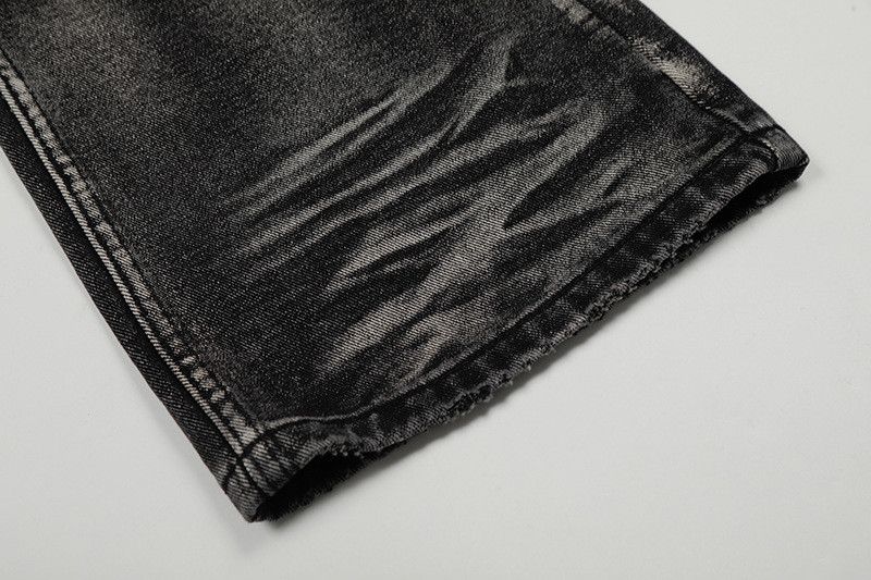Vintage American retro washed whiskered straight flared jeans Size US 32 / EU 48 - 6 Thumbnail
