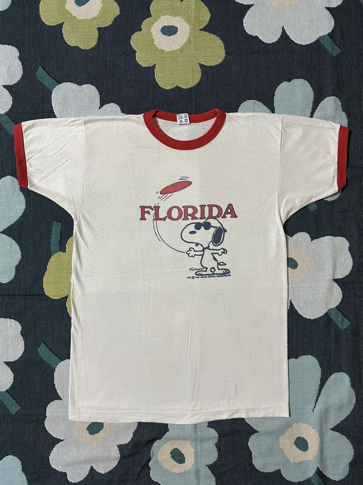 Champion Vintage 70s Snoopy Champion Ringer Tee (FLORIDA) Size US S / EU 44-46 / 1 - 3 Thumbnail