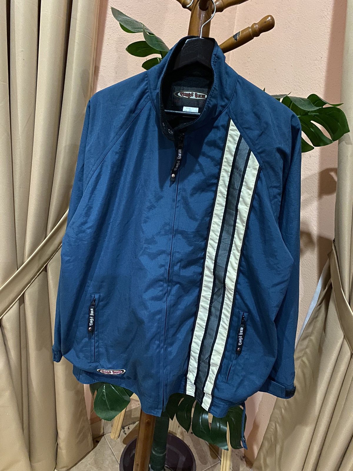 Other Bugs Bum Track Jacket - Retro Blue Striped Zip-Up - Unisex Size US M / EU 48-50 / 2 - 2 Thumbnail