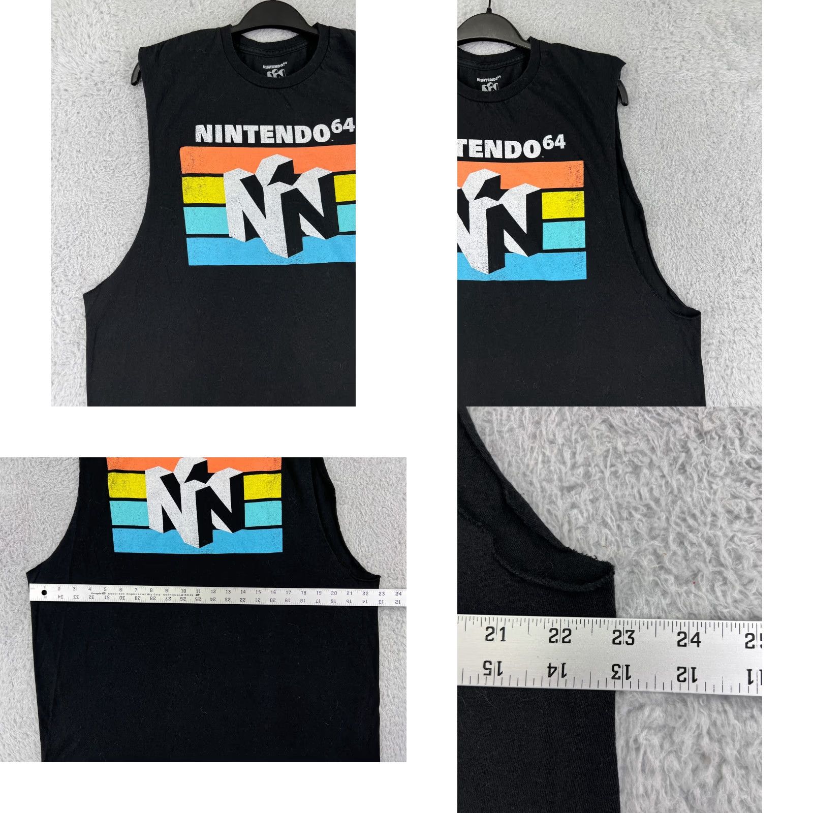 Nintendo Nintendo Tank Top Mens XL Black Activewear 100% Cotton Gamer Theme Size US XL / EU 56 / 4 - 8 Thumbnail