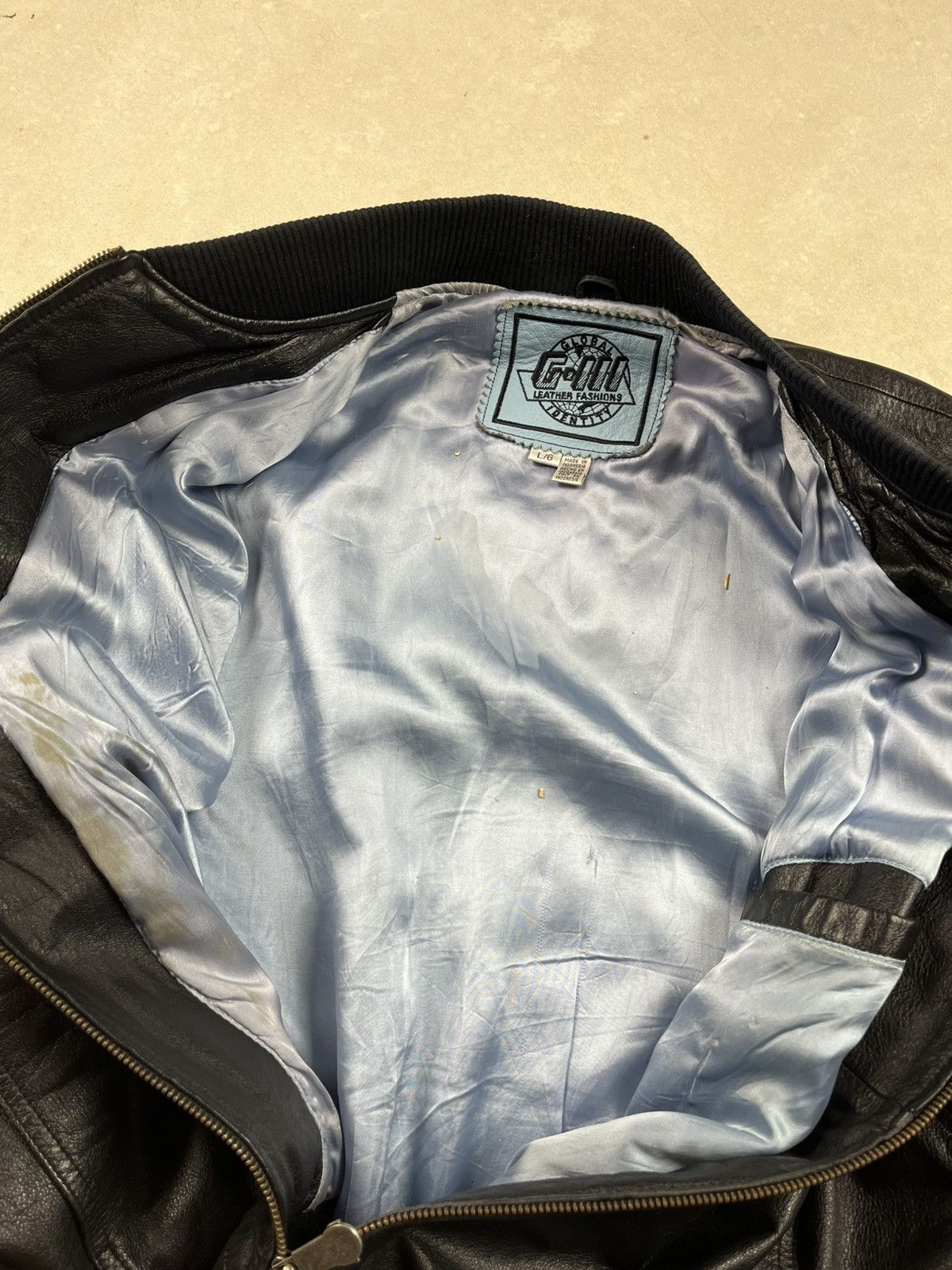 Vintage Vintage 90s University of North Carolina UNC Leather Jacket Size US L / EU 52-54 / 3 - 8 Thumbnail
