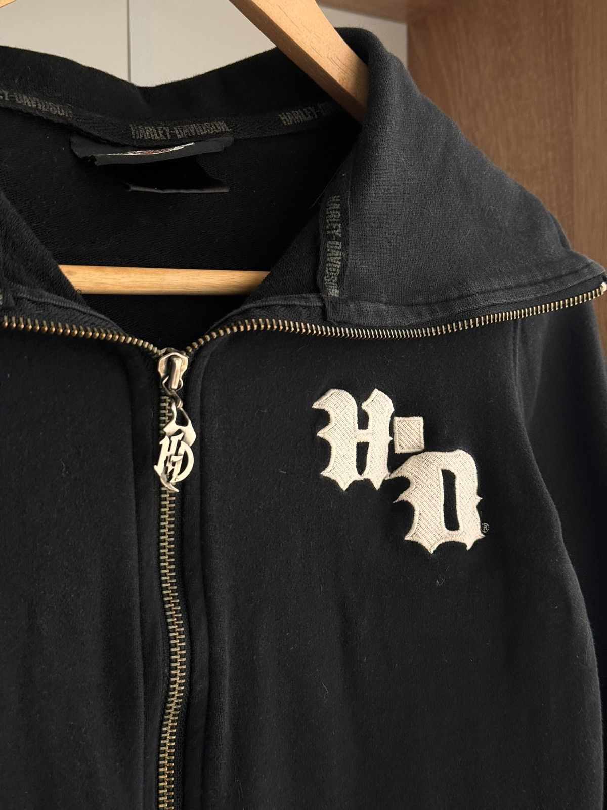 Harley Davidson Vintage Harley-Davidson Japanese W' Big Logo Zip Hoodie Size S / US 4 / IT 40 - 9 Thumbnail