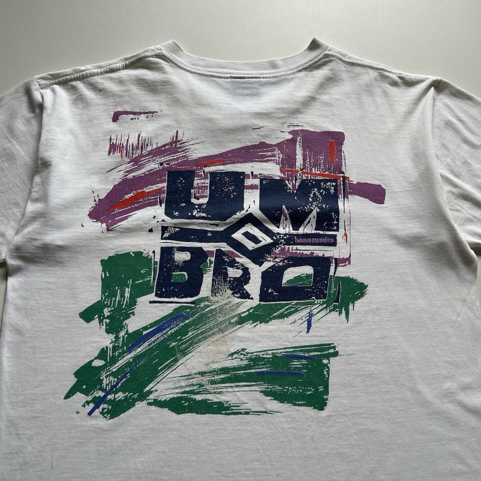 Umbro Vintage 90s Umbro T Shirt Large USA Made Distressed Soccer Size US L / EU 52-54 / 3 - 2 Thumbnail