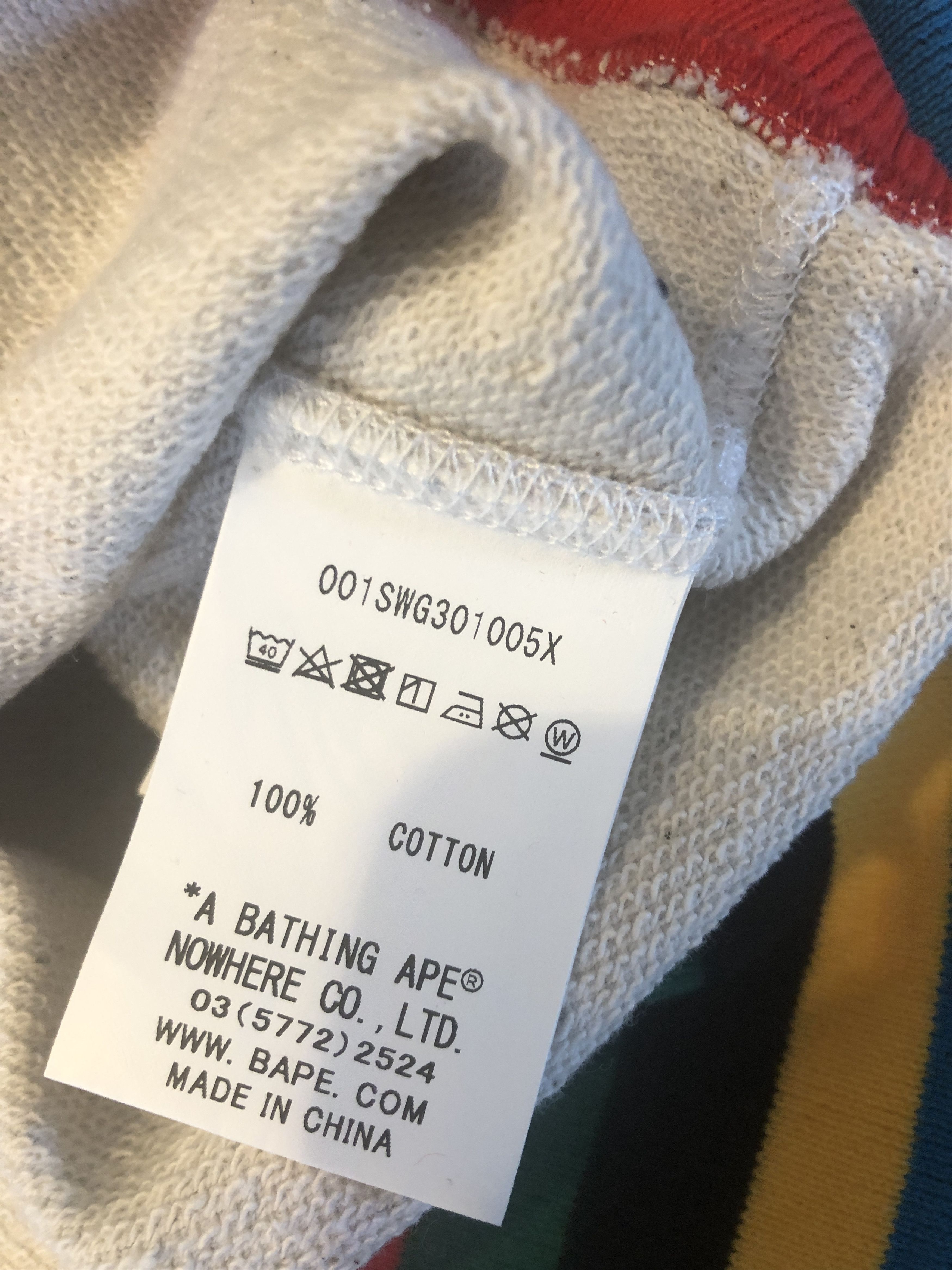 Bape A BATHING APE BAPE MULTICOLOR COLLEGE CREWNECK SWEATSHIRT Size US M / EU 48-50 / 2 - 4 Thumbnail