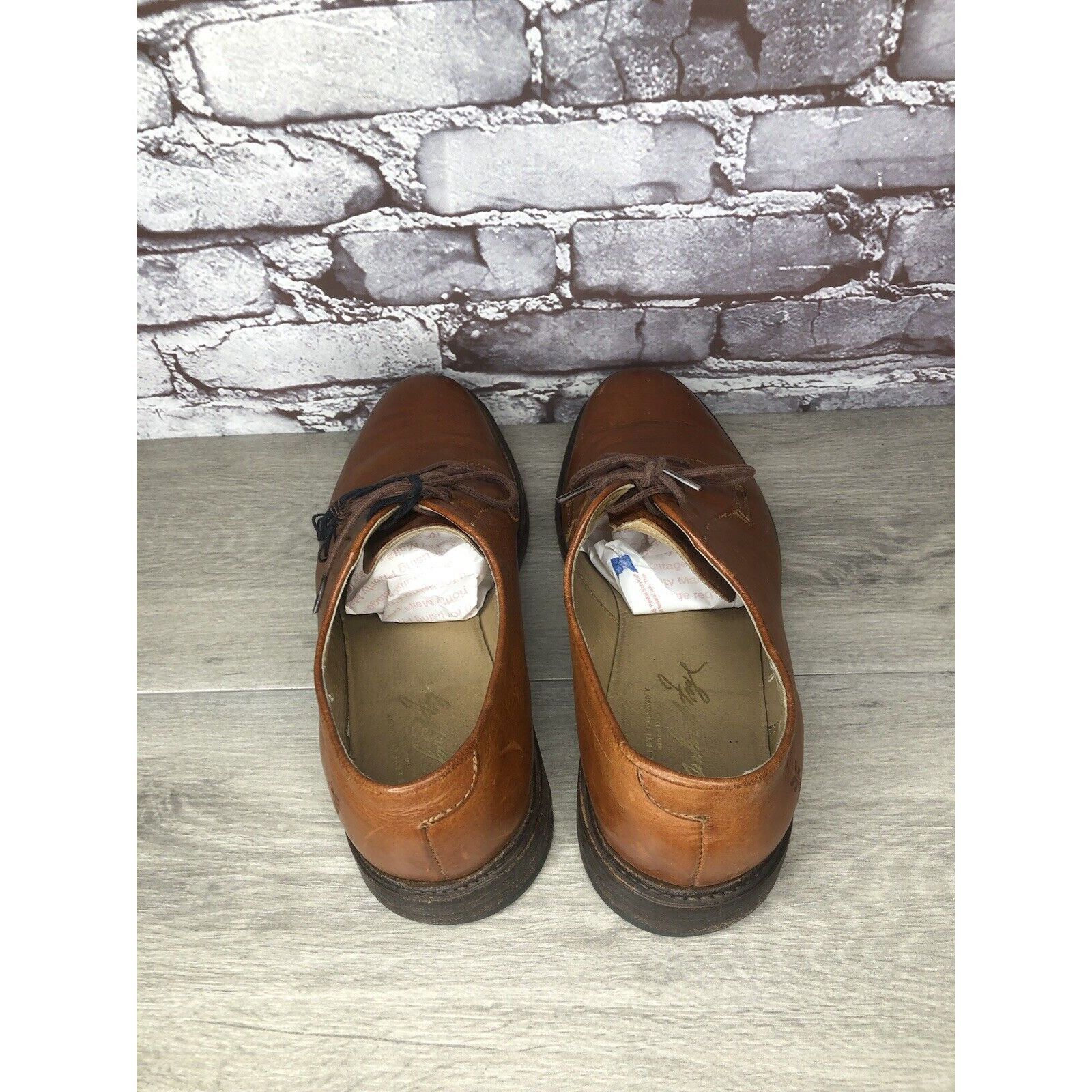 Frye The Frye Co. John A Frye Brown Leather Pebbled Oxfords Shoes Size US 11 / EU 44 - 4 Thumbnail