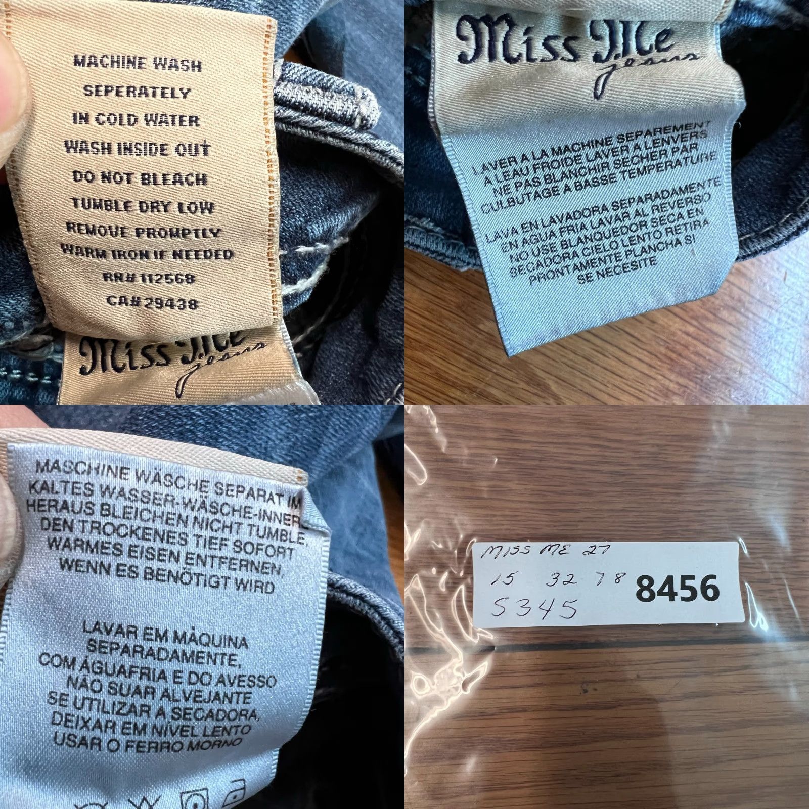 Miss Me VINTAGE Miss Me Jeans Womens Size 27 Blue Boot Cut Signature 30X32 Size 27" / US 4 / IT 40 - 10 Thumbnail