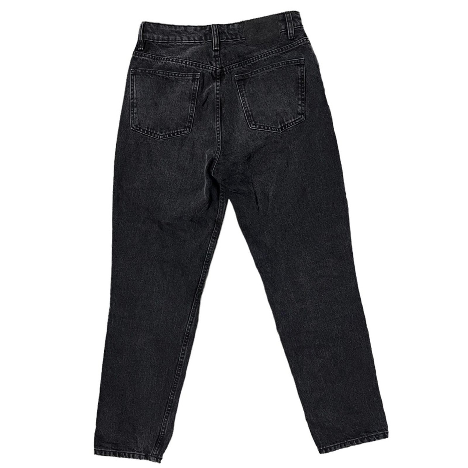 Zara Zara Distressed High Rise Mom Jeans Black Size 6 Size 28" / US 6 / IT 42 - 3 Thumbnail
