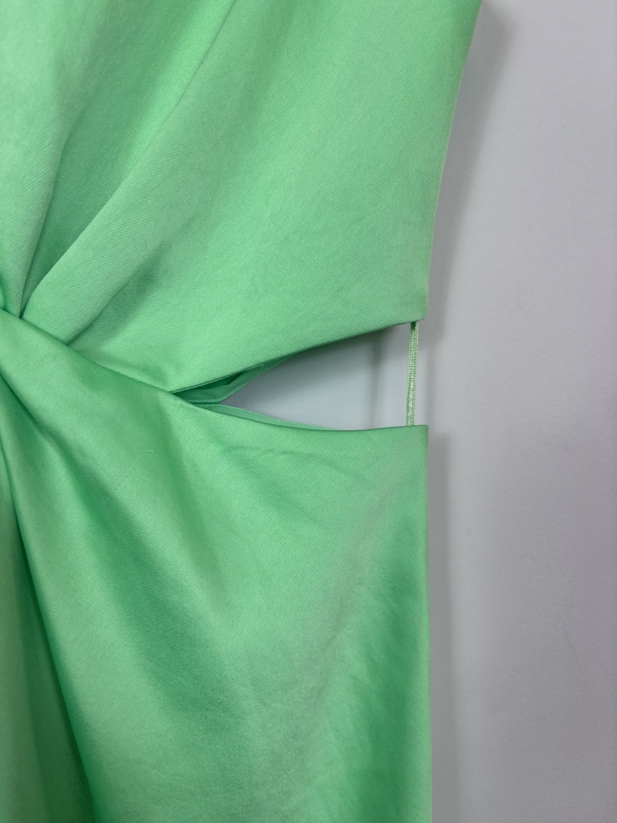 Sandro Sandro Paris E24Neon Vert Fluo NWT Green Cutout Midi Dress Size S / US 4 / IT 40 - 7 Thumbnail