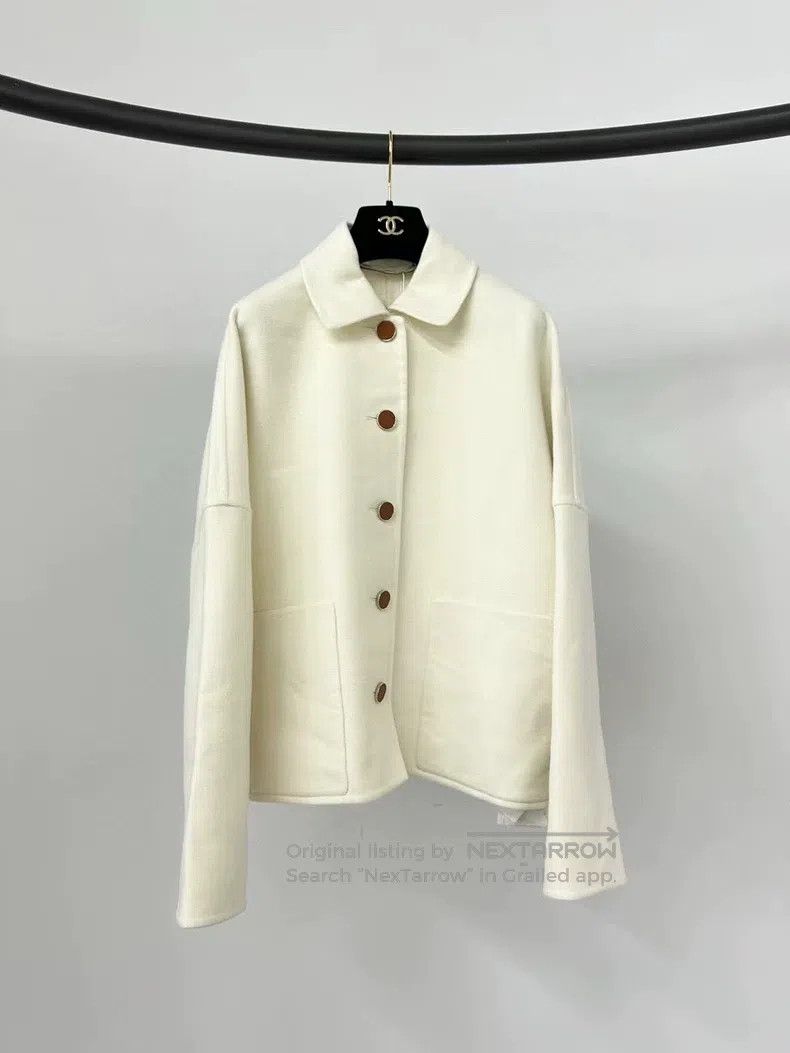 Hermes Hermes White cashmere coat Size XS / US 0-2 / IT 36-38 - 1 Thumbnail
