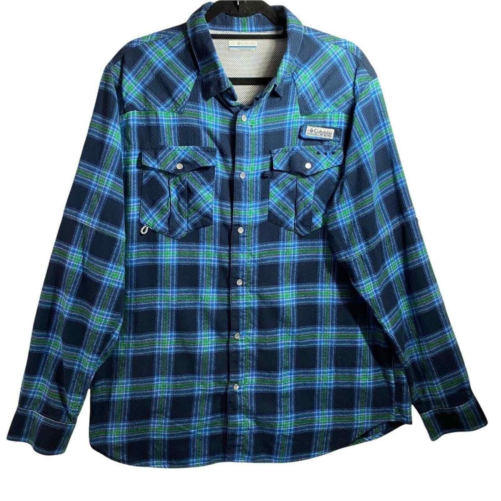 Columbia Columbia PFG MensLarge Vented Button Down Shirt Flannel GORP Size US L / EU 52-54 / 3 - 1 Thumbnail