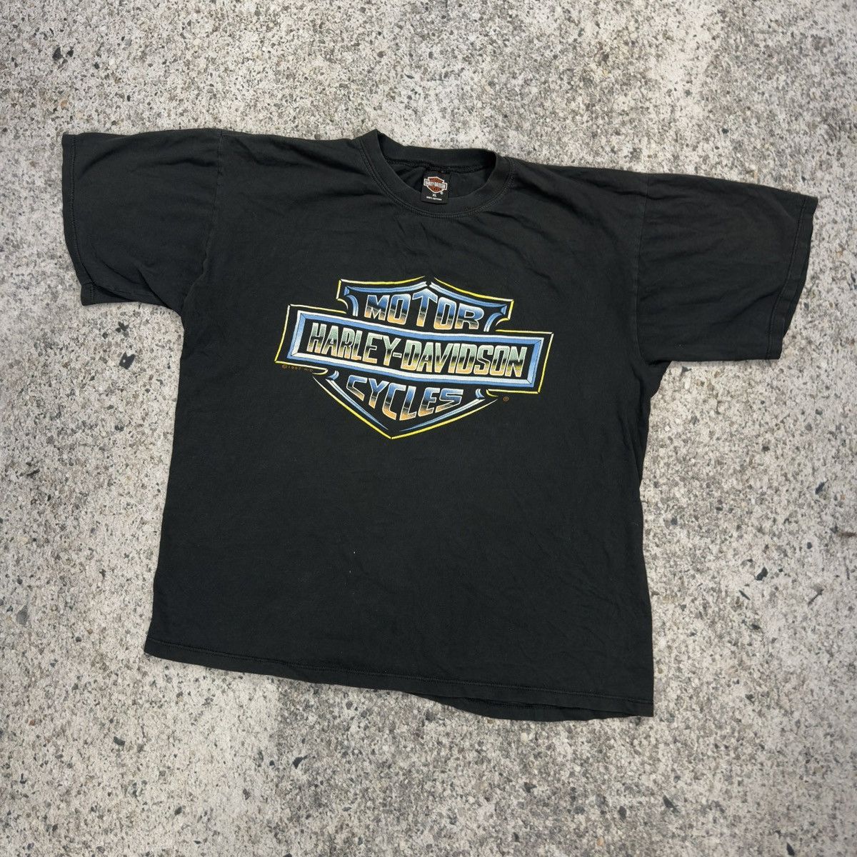Harley Davidson Thrashed Faded Distressed Harley Chrome Shirt ERD Grunge Size US L / EU 52-54 / 3 - 11 Thumbnail