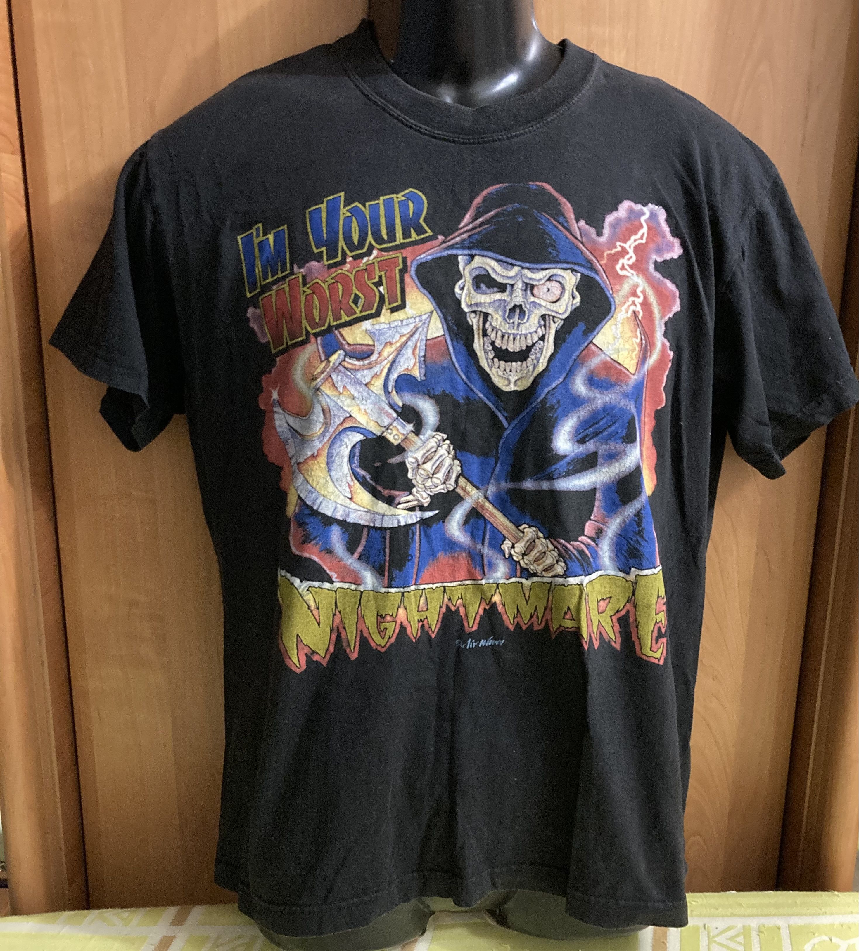 Vintage Vintage I Am Your Worst Nightmare Artwork By Air Waves T Size US S / EU 44-46 / 1 - 5 Thumbnail