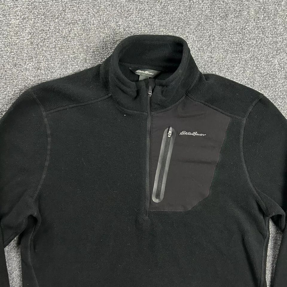 Eddie Bauer Eddie Bauer 1/4 Zip Pullover Mens Medium Black Fleece Adults Size US M / EU 48-50 / 2 - 2 Thumbnail