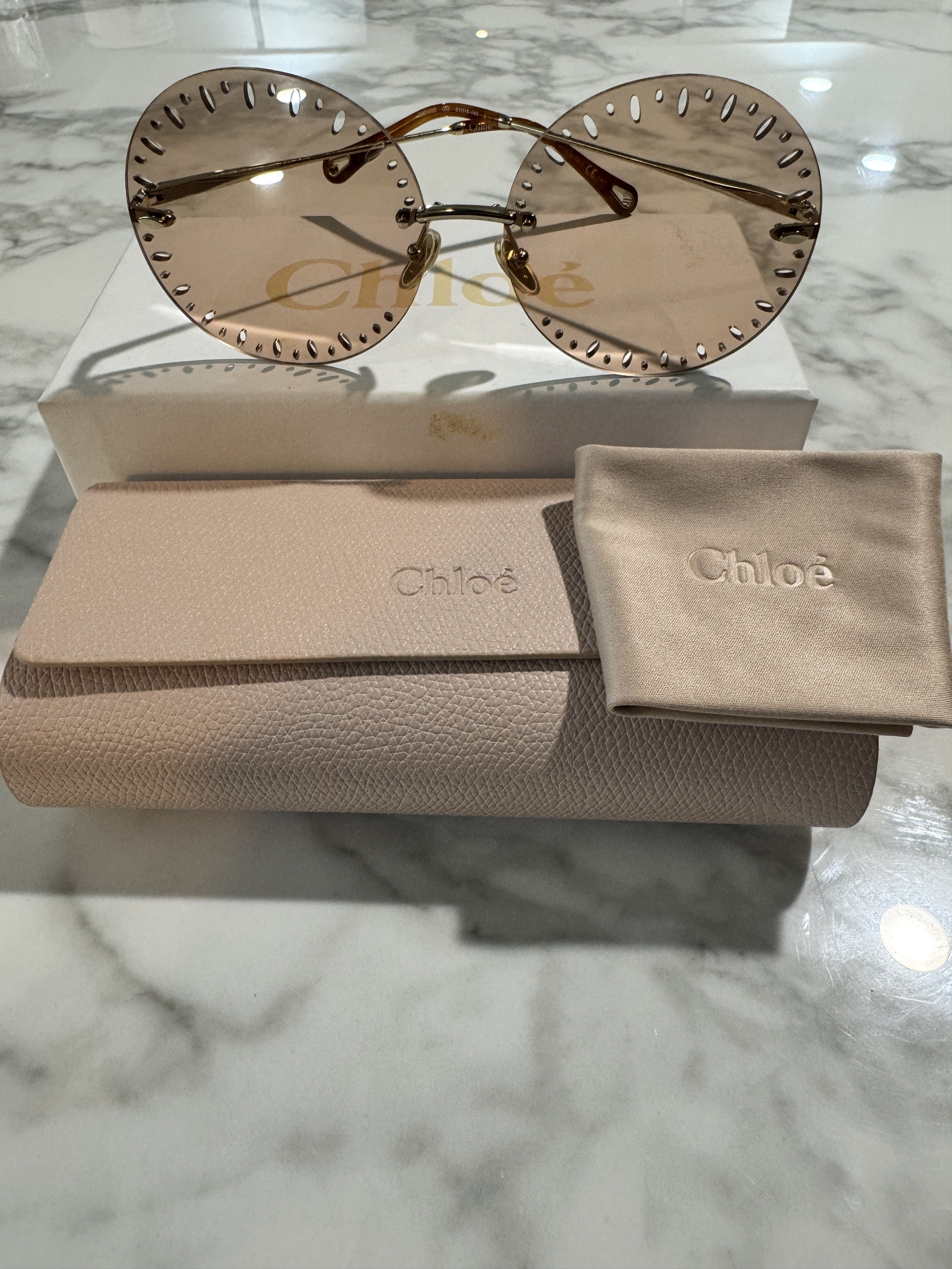 Chloe Lunettes de soleil Rosée Size ONE SIZE - 1 Thumbnail