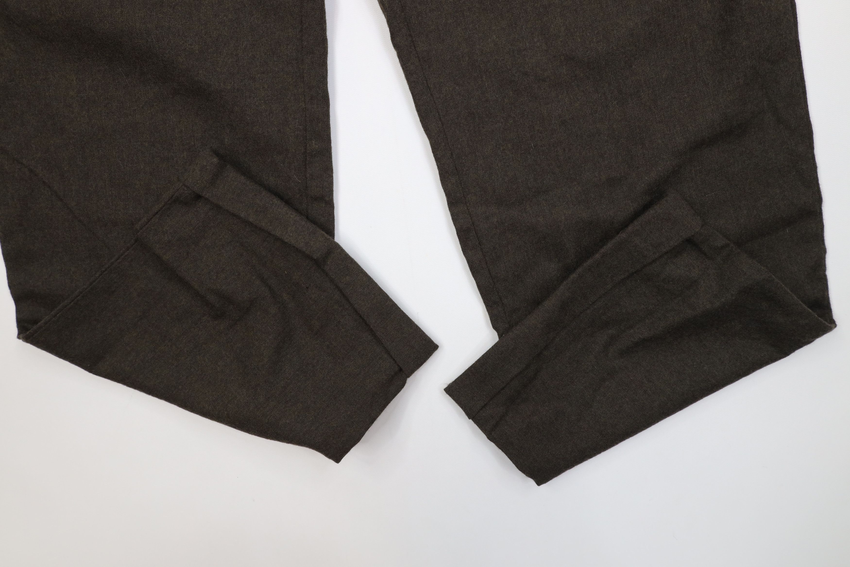 Vintage Vintage 90s Streetwear Wool Knit Wide Leg Chino Pants Green Size US 36 / EU 52 - 5 Thumbnail