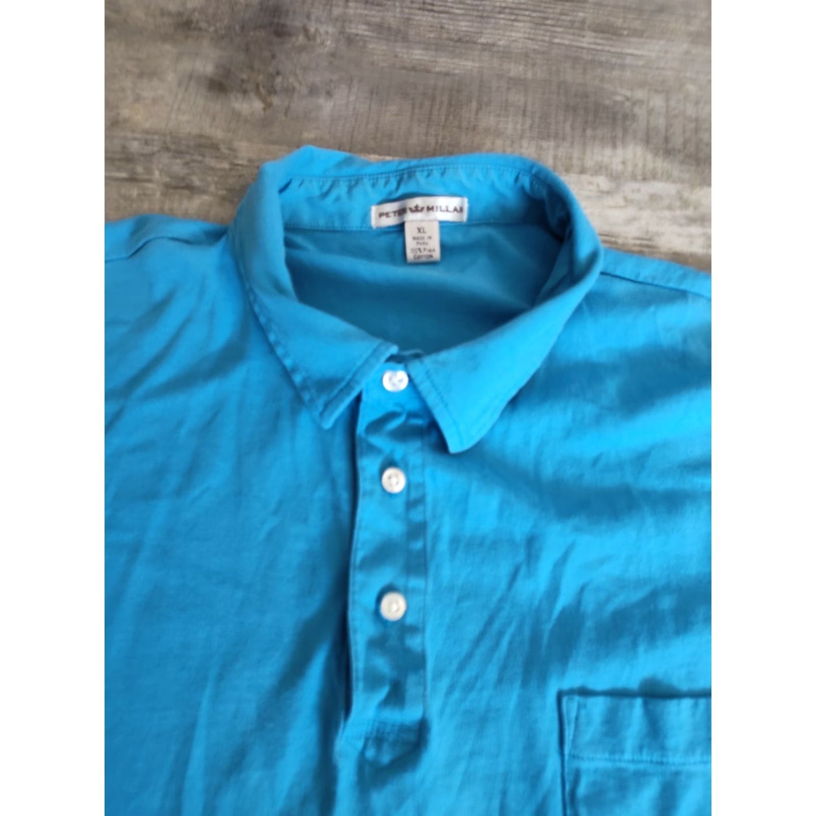 Peter Millar Peter Millar Polo Shirt Mens XL Blue Pima Cotton Golf Short Sleeve Logo Size US XL / EU 56 / 4 - 6 Thumbnail