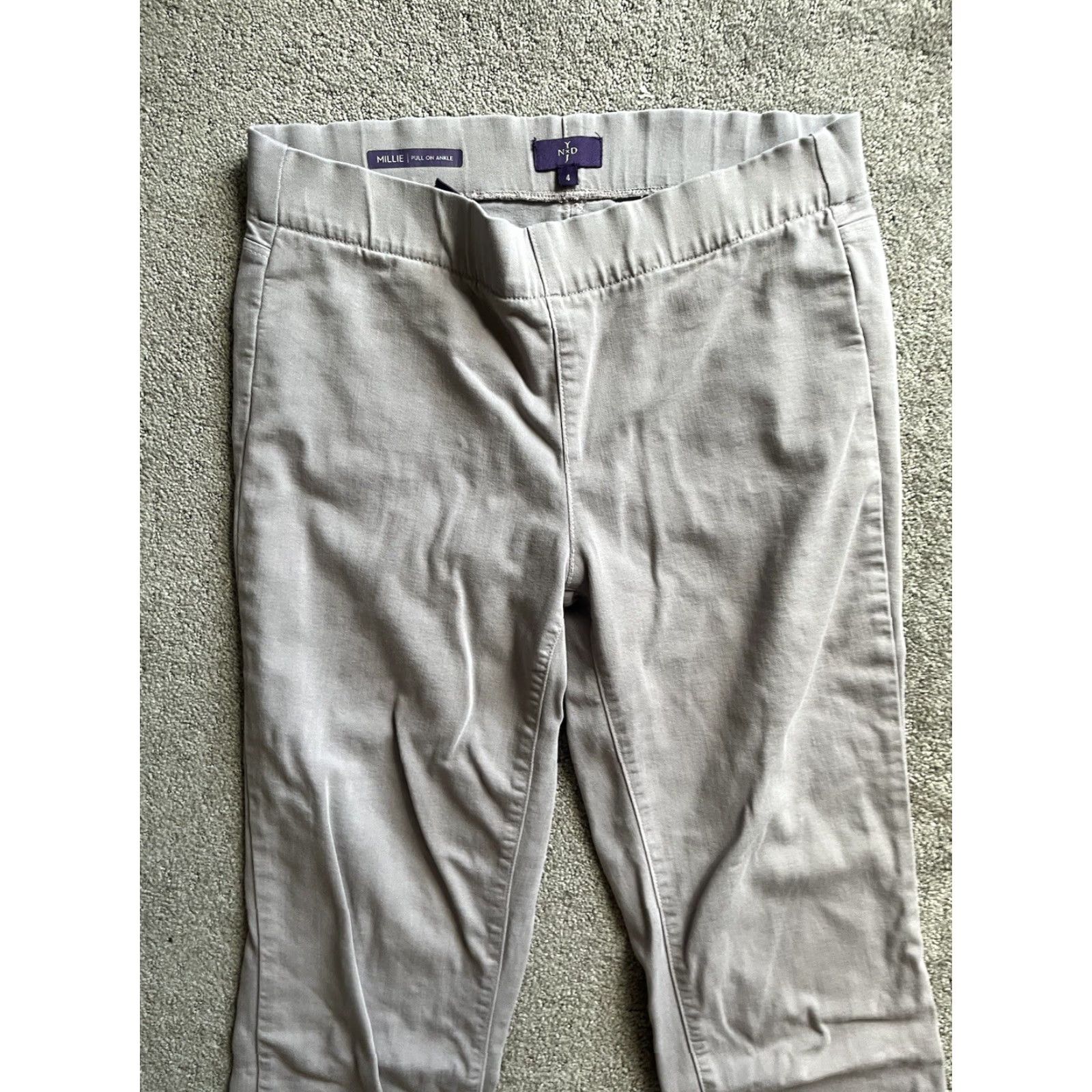 NYDJ NYDJ Jeans 4 Light Wash Gray Alina Pull On Ankle Stretch Pants Size 27" / US 4 / IT 40 - 2 Thumbnail