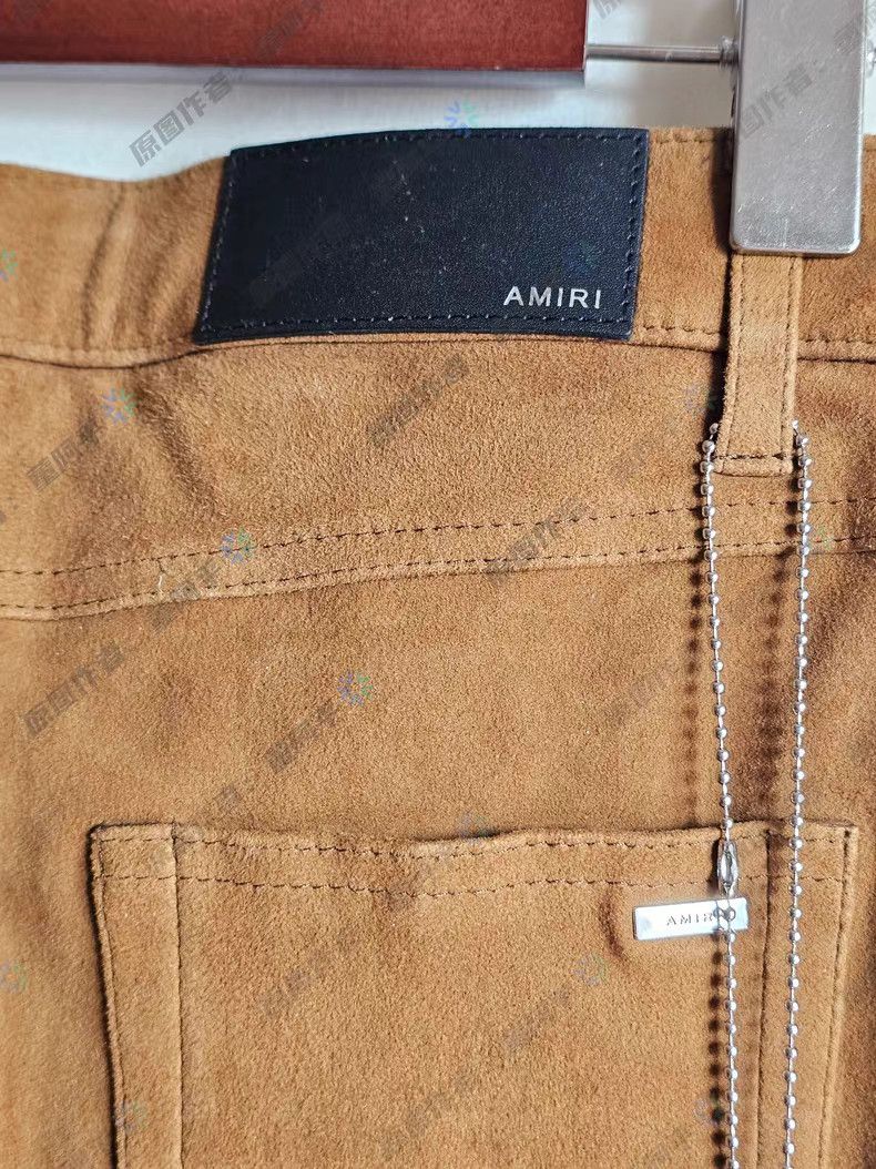 Amiri Brand New AMIRI Women's 5-Pocket Suede Leather Pants. Q4 Size 34" / US 12 / IT 48 - 4 Thumbnail