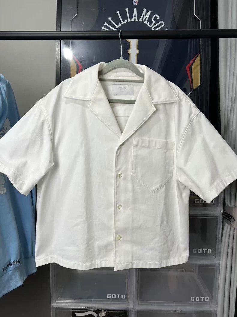 Prada Prada Denim triangle short-sleeved shirt 2501-Nextarrow Size US S / EU 44-46 / 1 - 1 Thumbnail