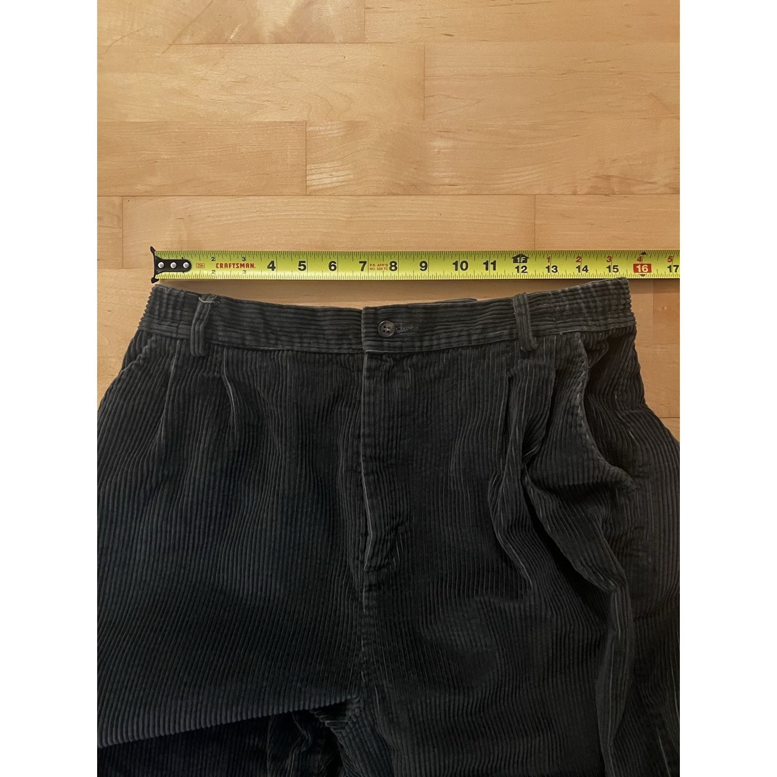J. Peterman J. Peterman Corduroy Pleated Dress Pants Dark Grey 14 Size 36" / US 14 / IT 50 - 4 Thumbnail